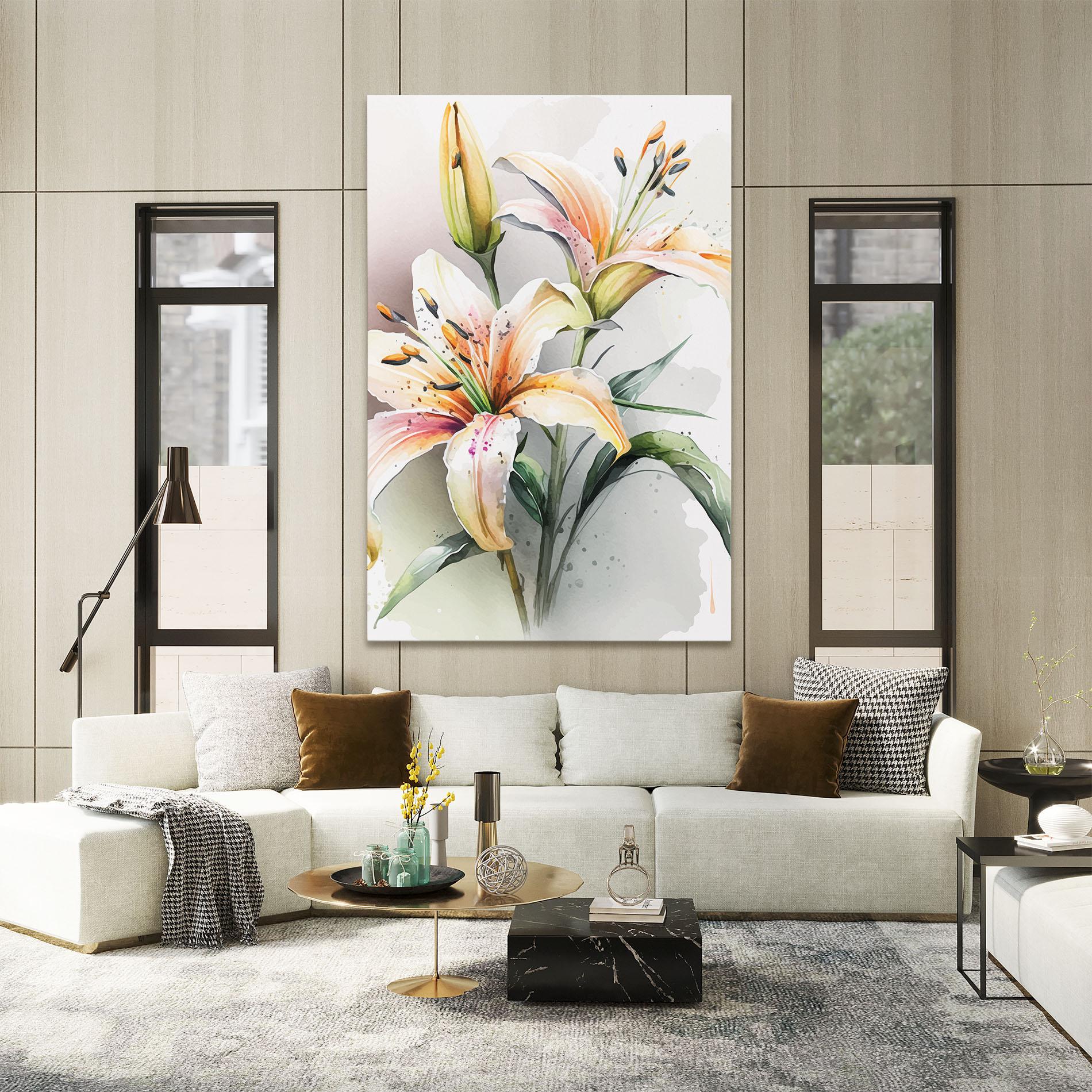 Vászonkép White Orange Lily mockup 2