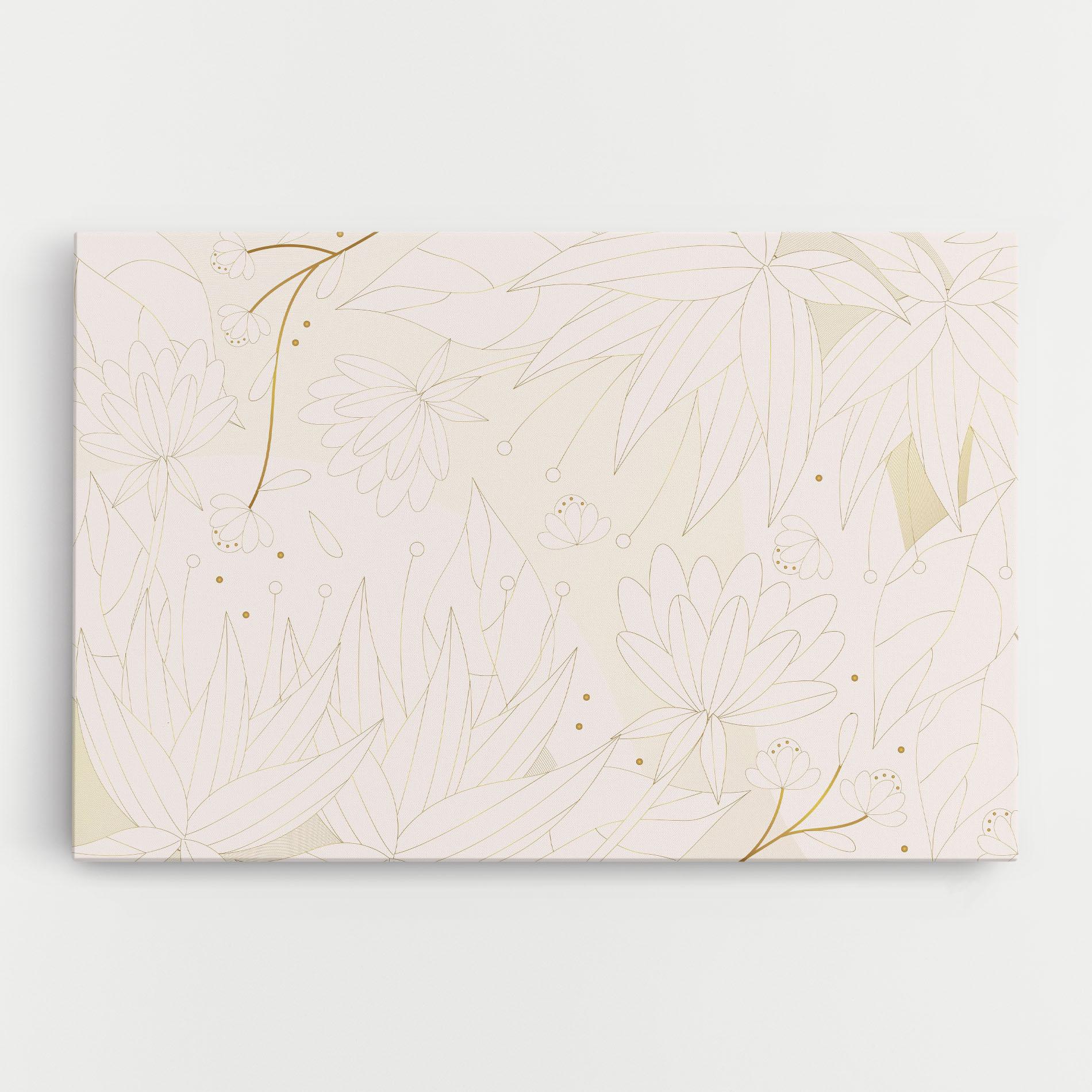 Vászonkép Flower Cream Line mockup 0