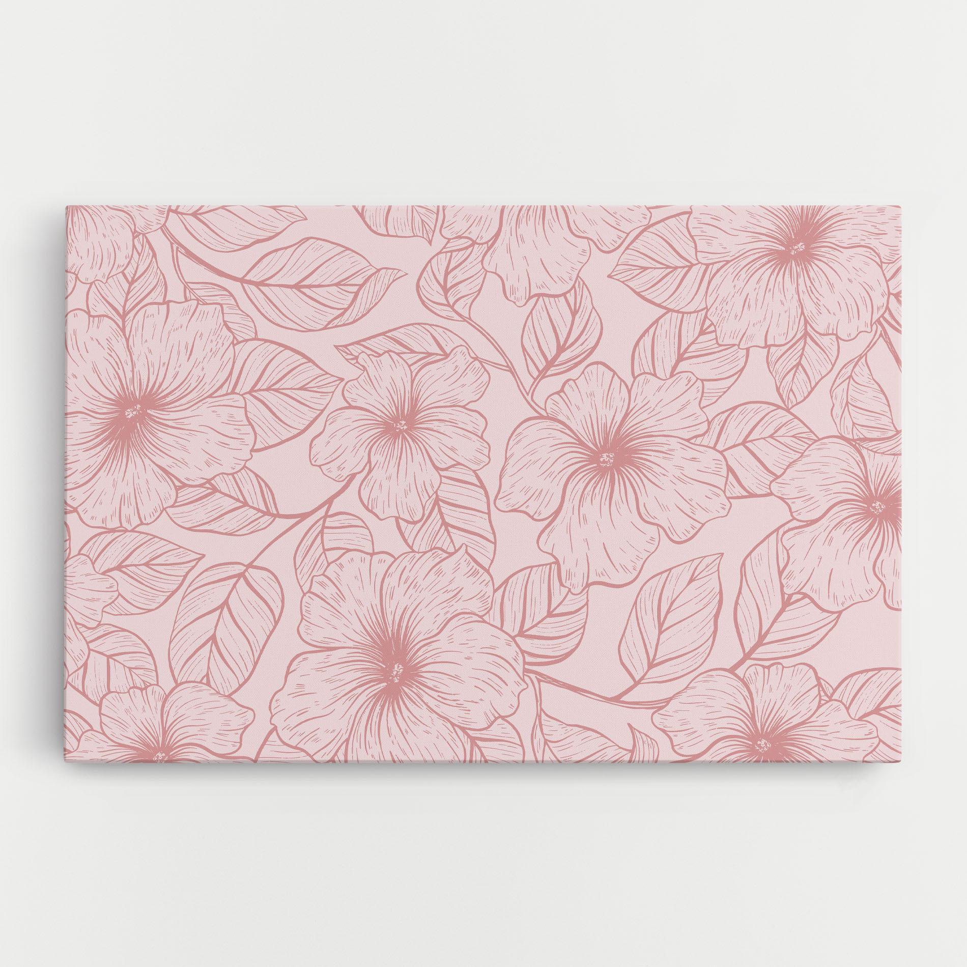 Vászonkép Pink Line Flower mockup 0