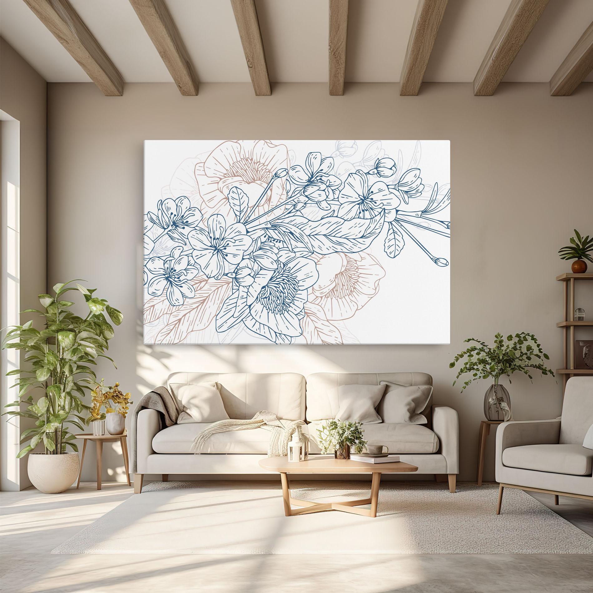 Vászonkép Blue Cream Line mockup 6