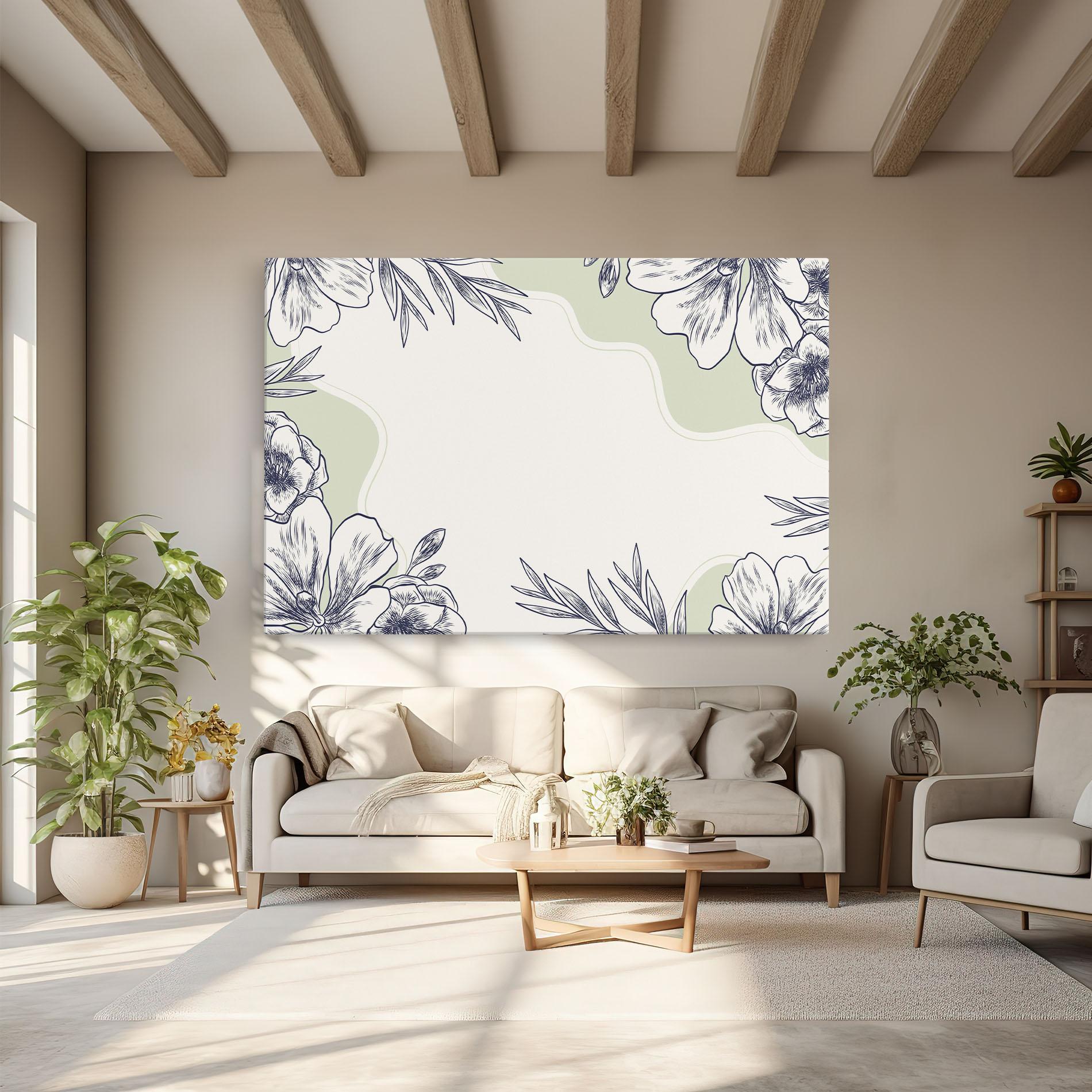 Vászonkép Blue Line Green mockup 6