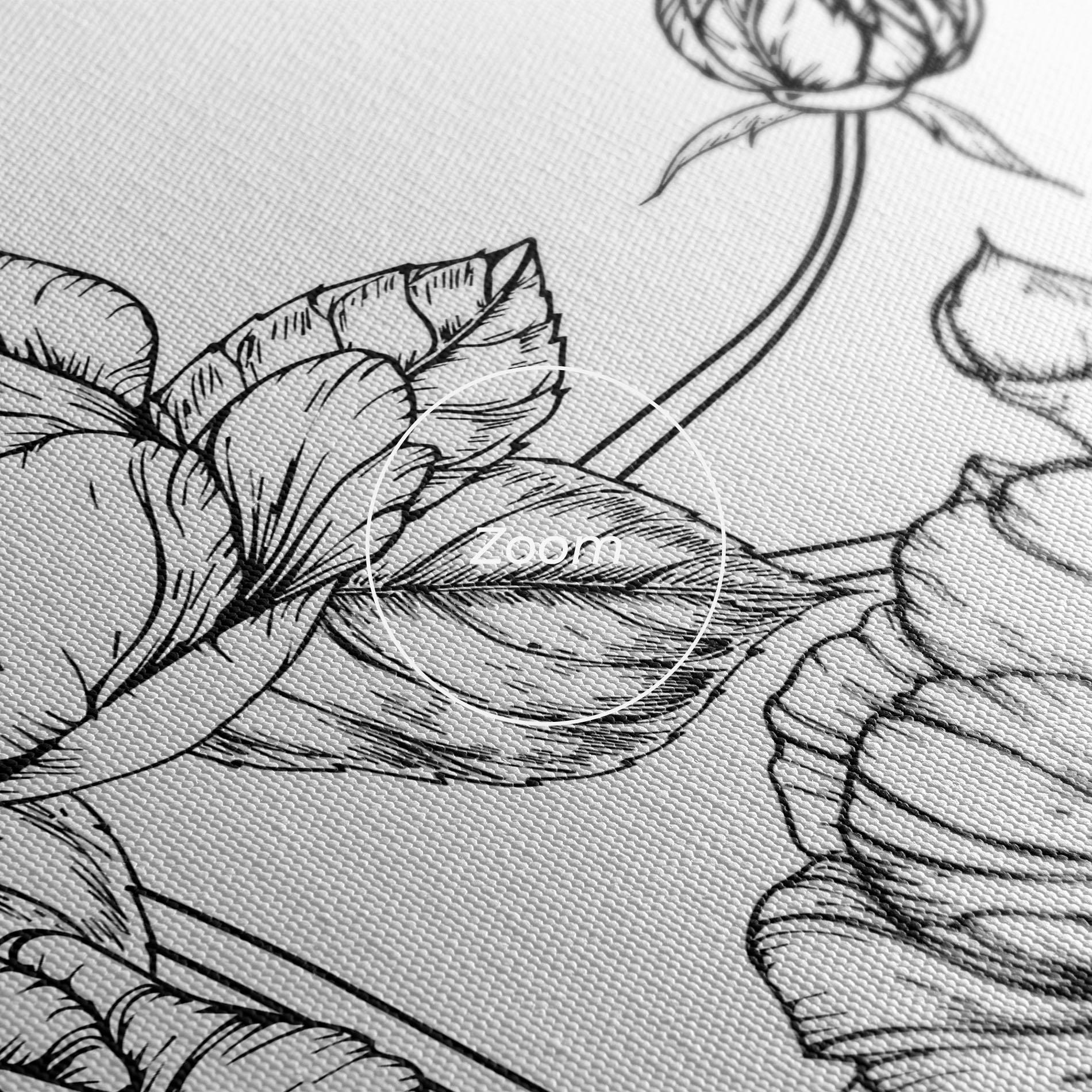 Vászonkép Big Roses Line mockup 3