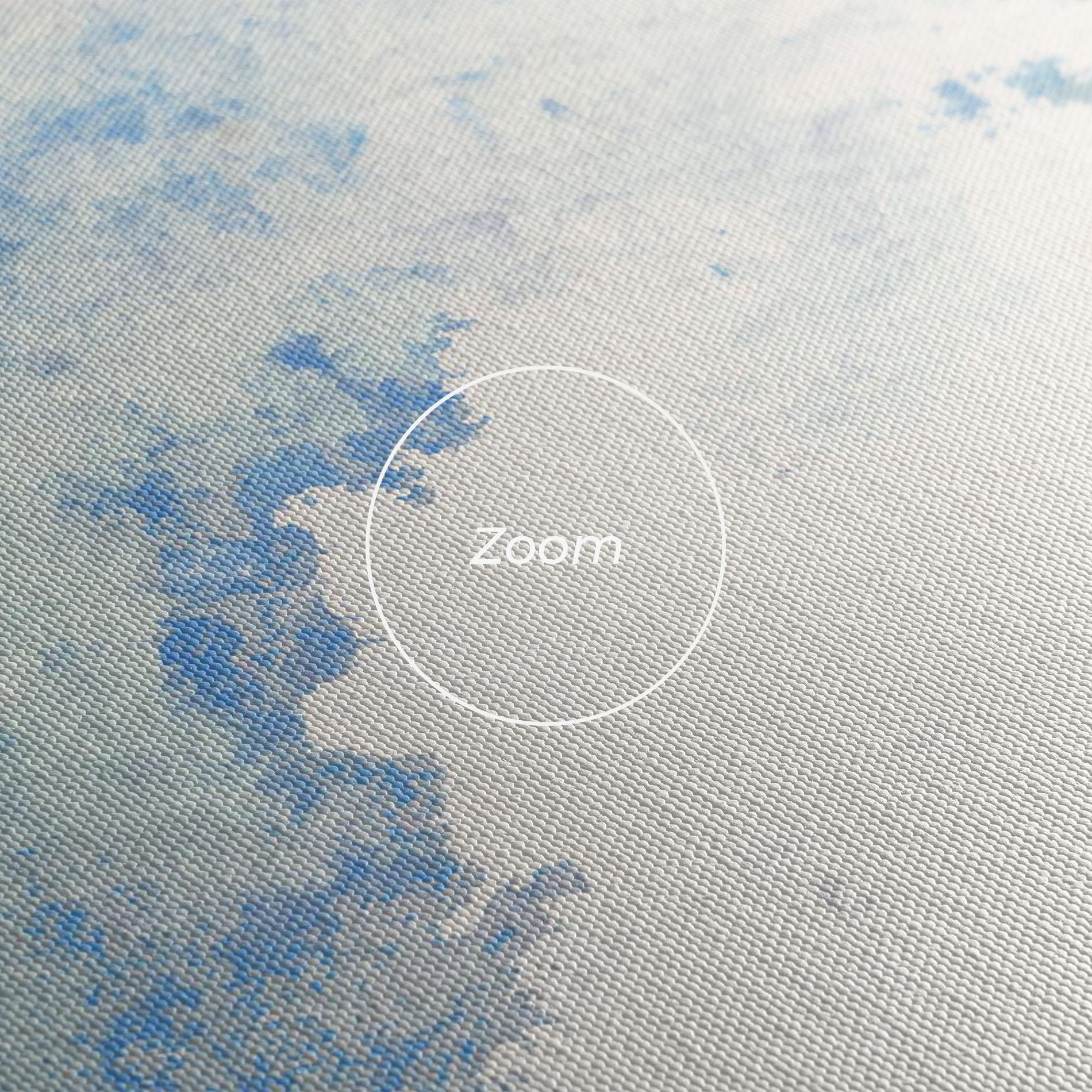 Vászonkép Blue Watercolor Flower mockup 3