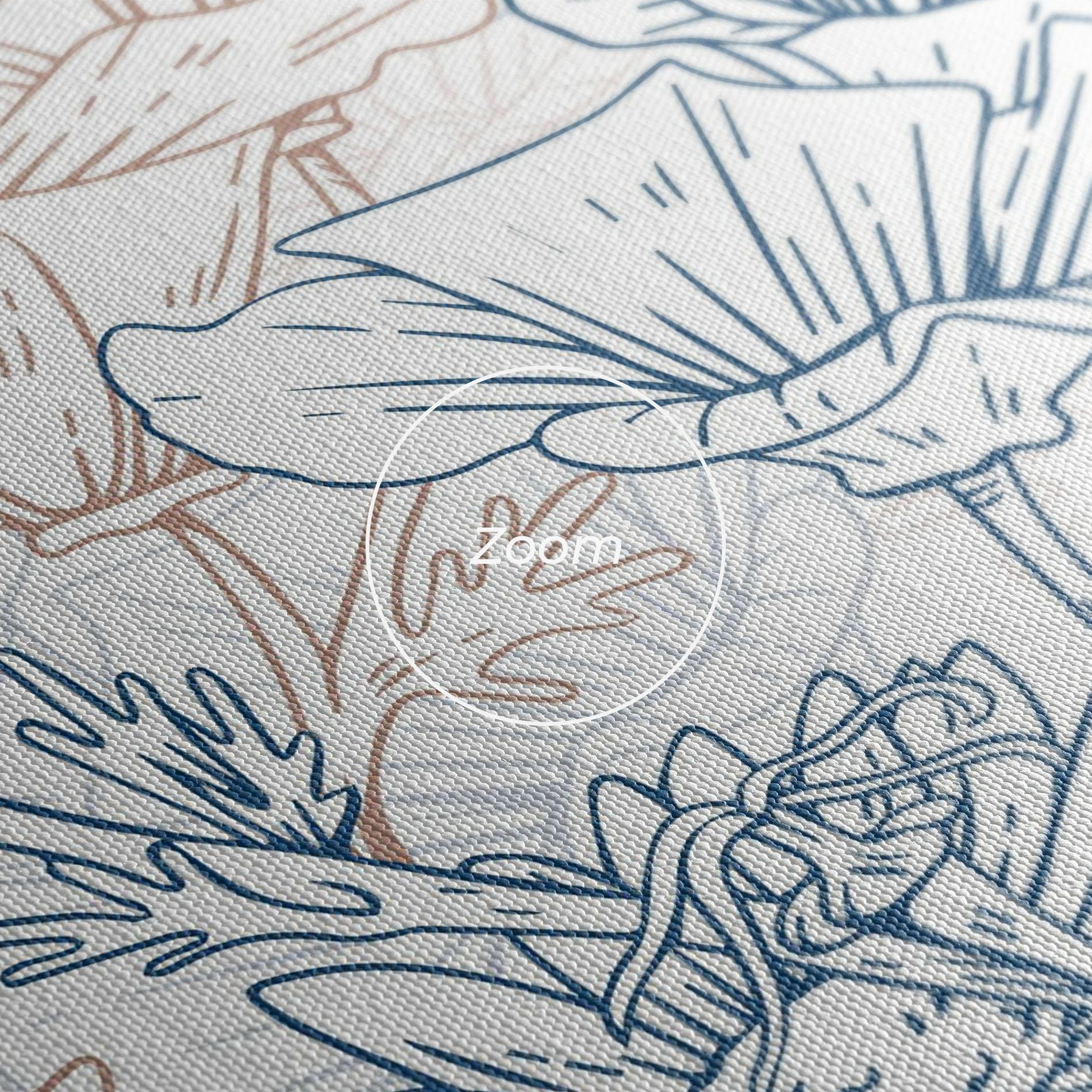 Vászonkép Cream Blue Line mockup 3