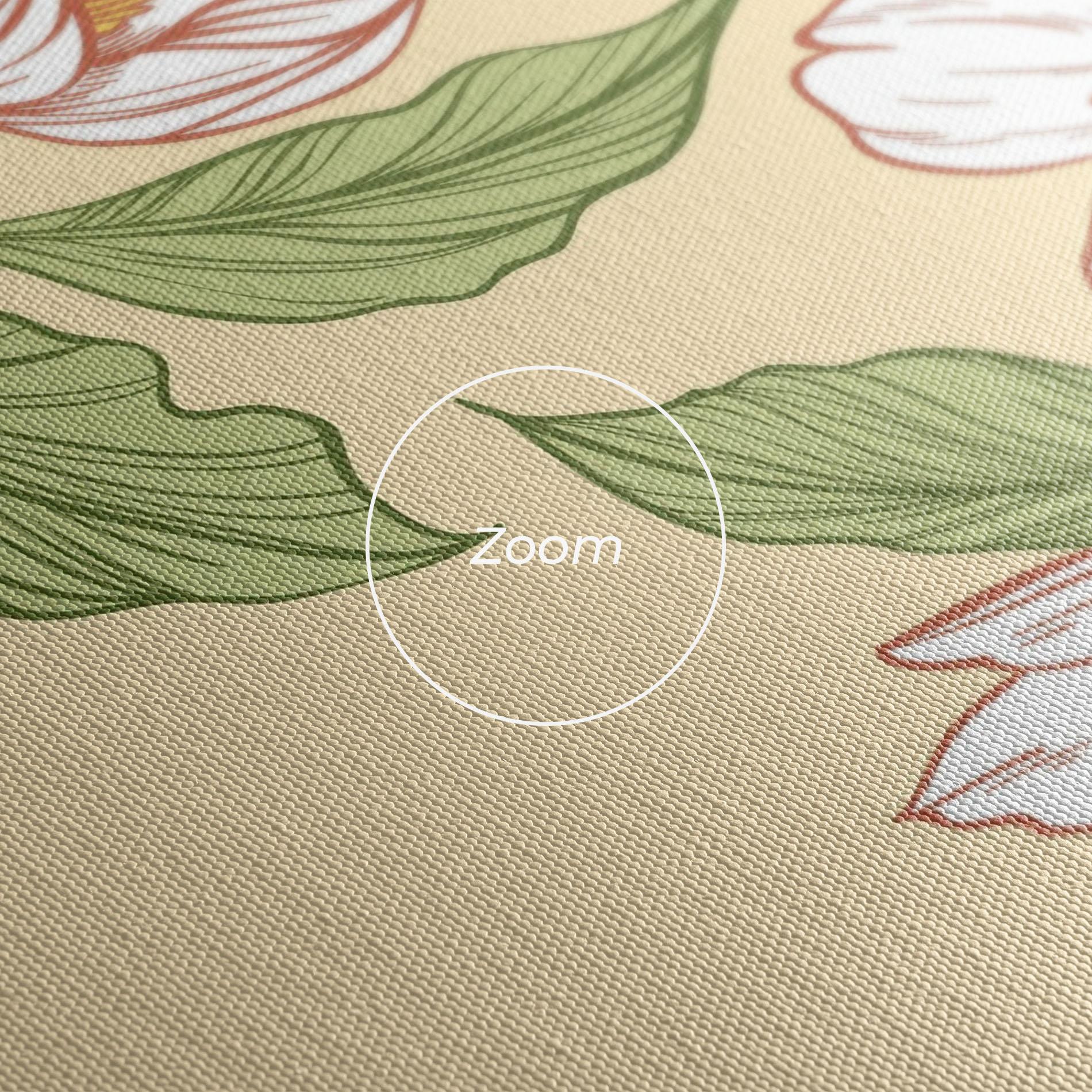 Vászonkép Cream Flower White mockup 3