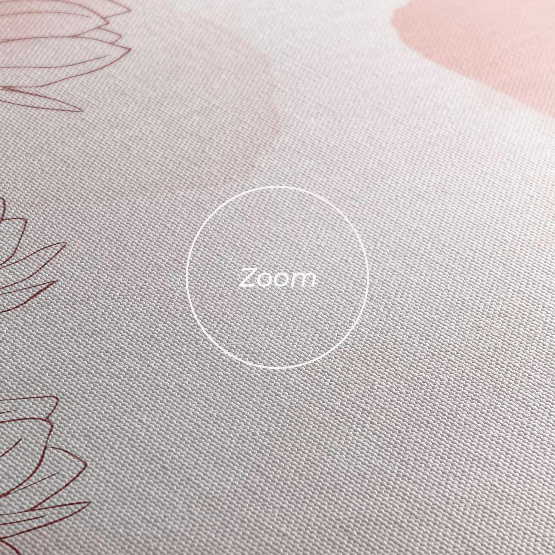 Vászonkép Pink Flower Line mockup 3