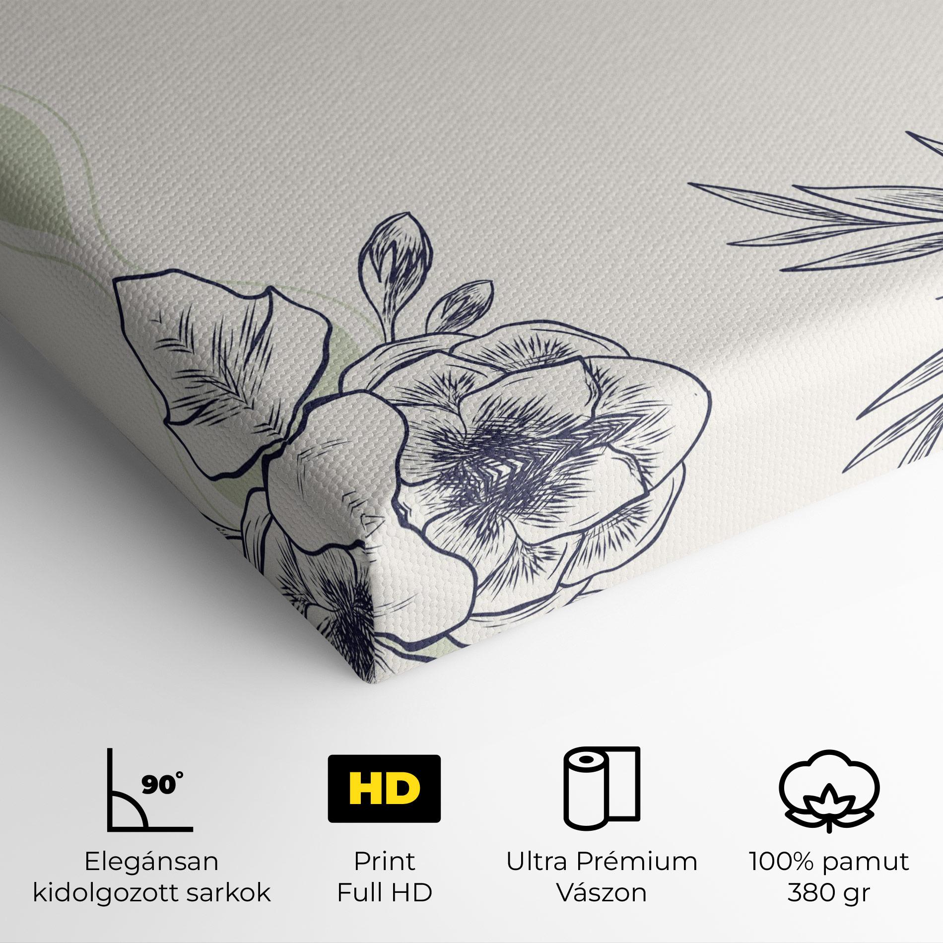 Vászonkép Blue Line Green mockup 4