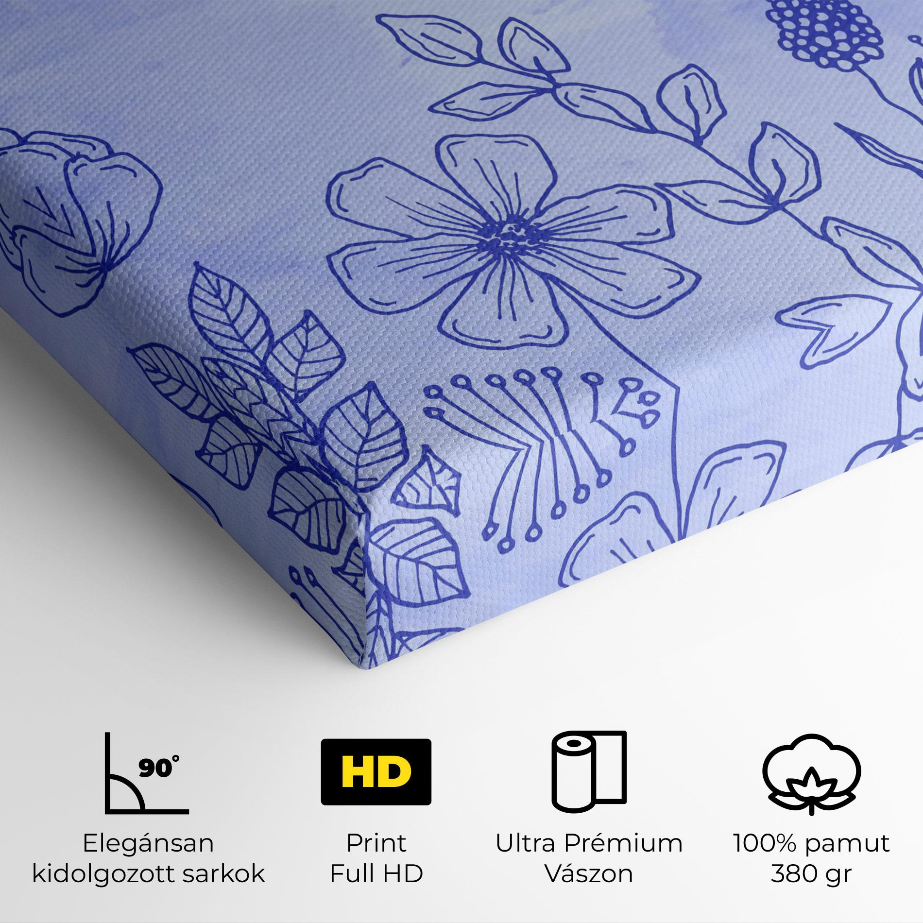 Vászonkép Blue Line Plant mockup 4