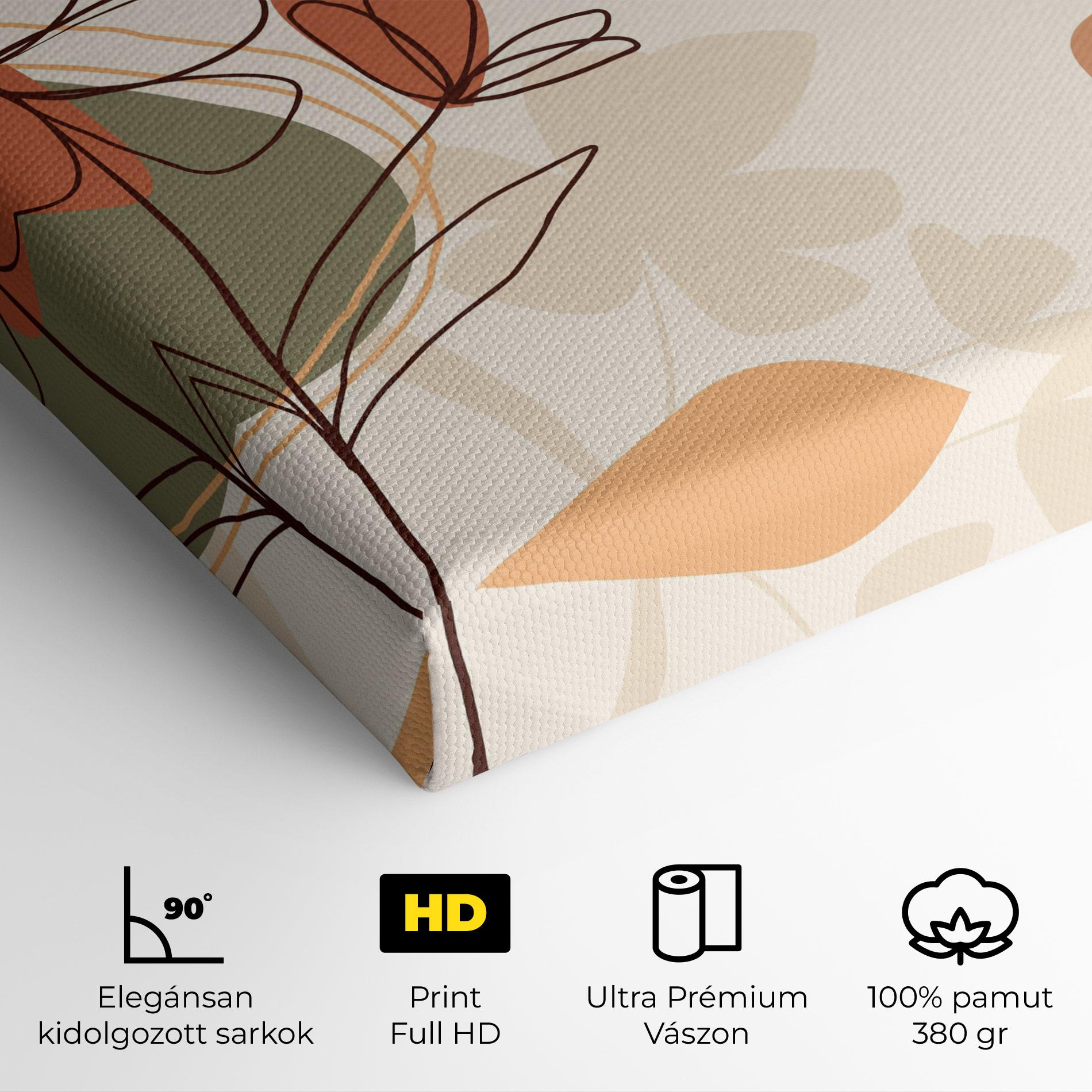 Vászonkép Brown Line Plants mockup 4