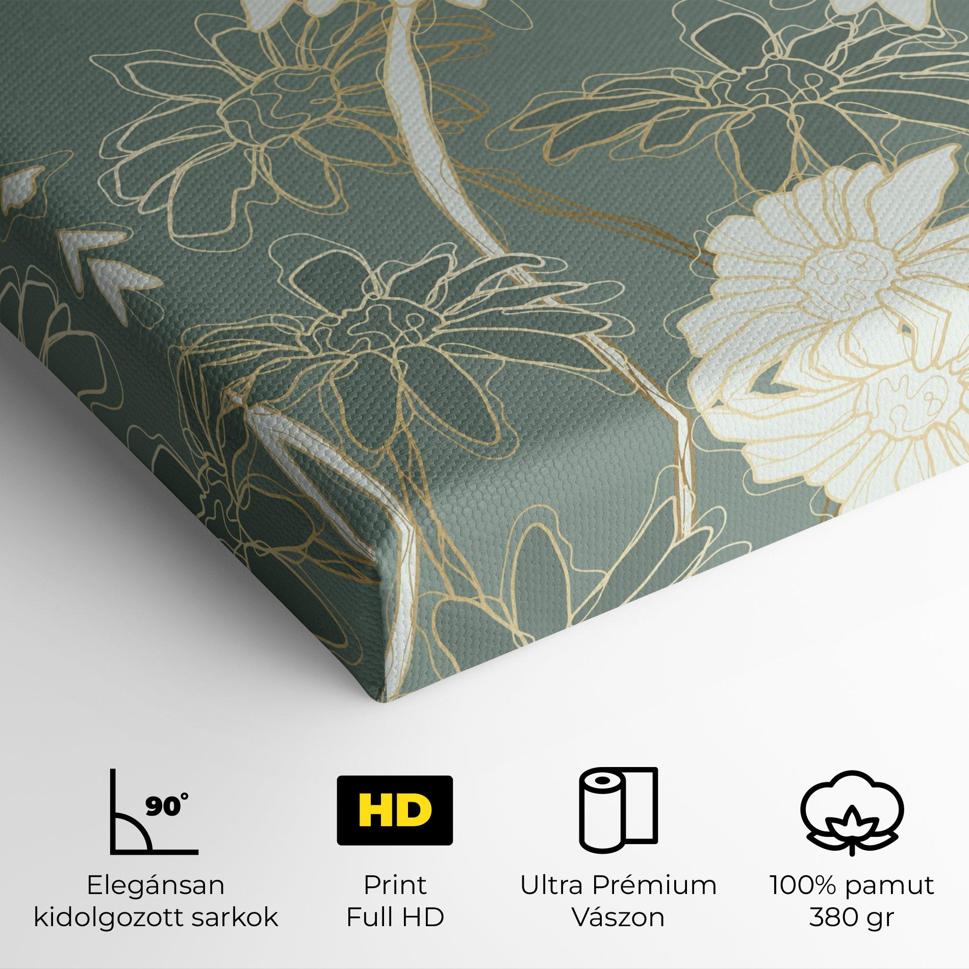 Vászonkép Gold Green Line mockup 4