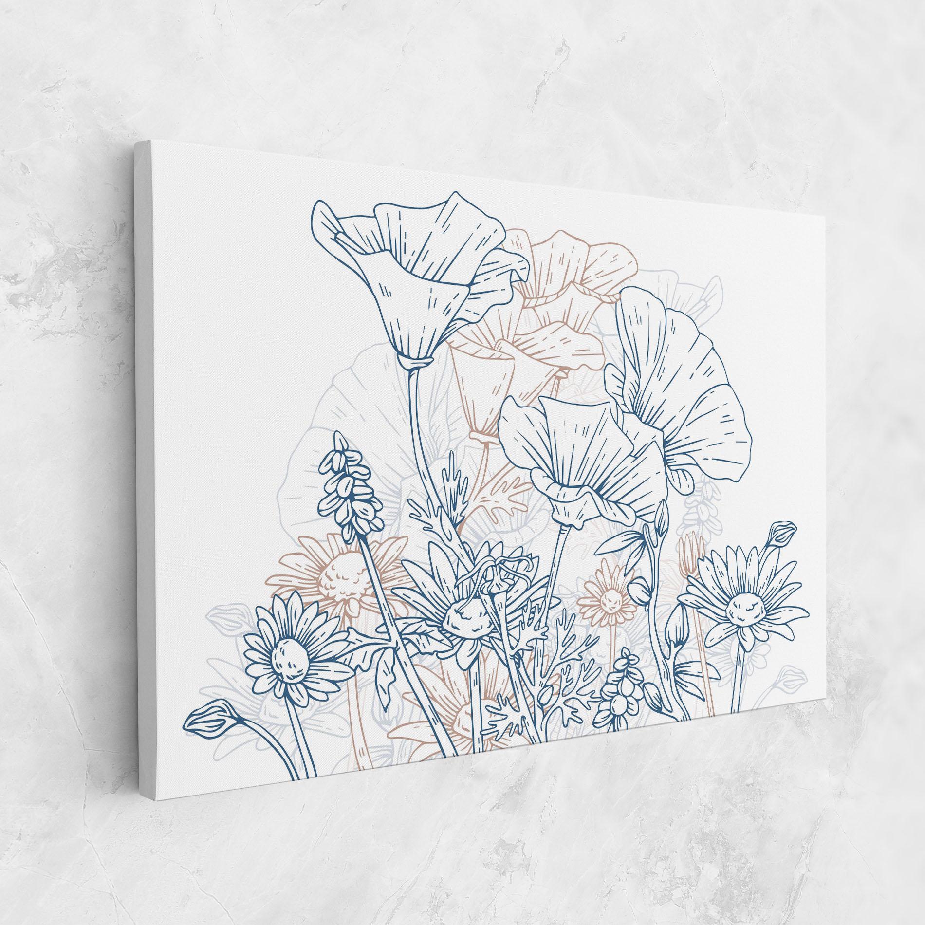 Vászonkép Cream Blue Line mockup 1