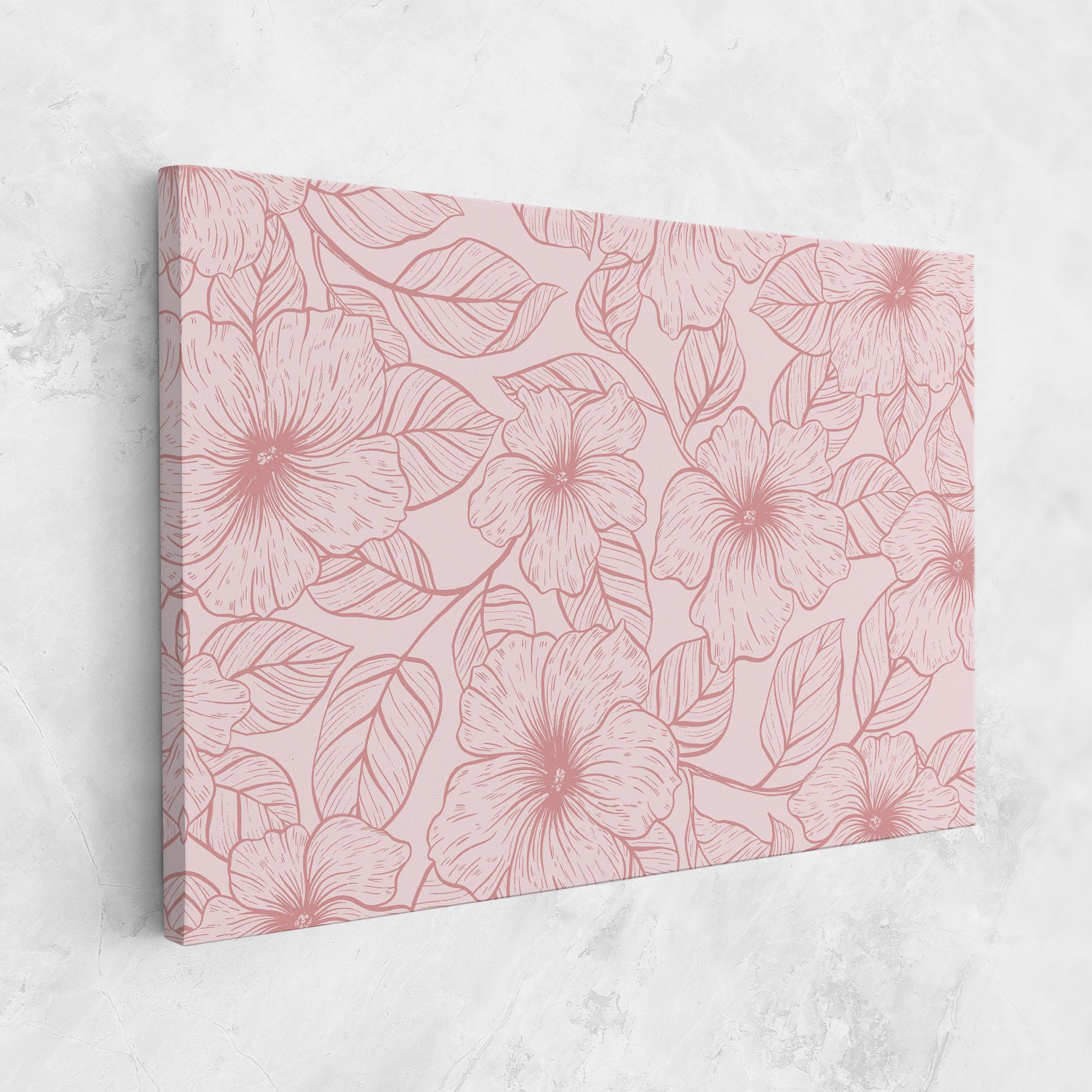 Vászonkép Pink Line Flower mockup 1