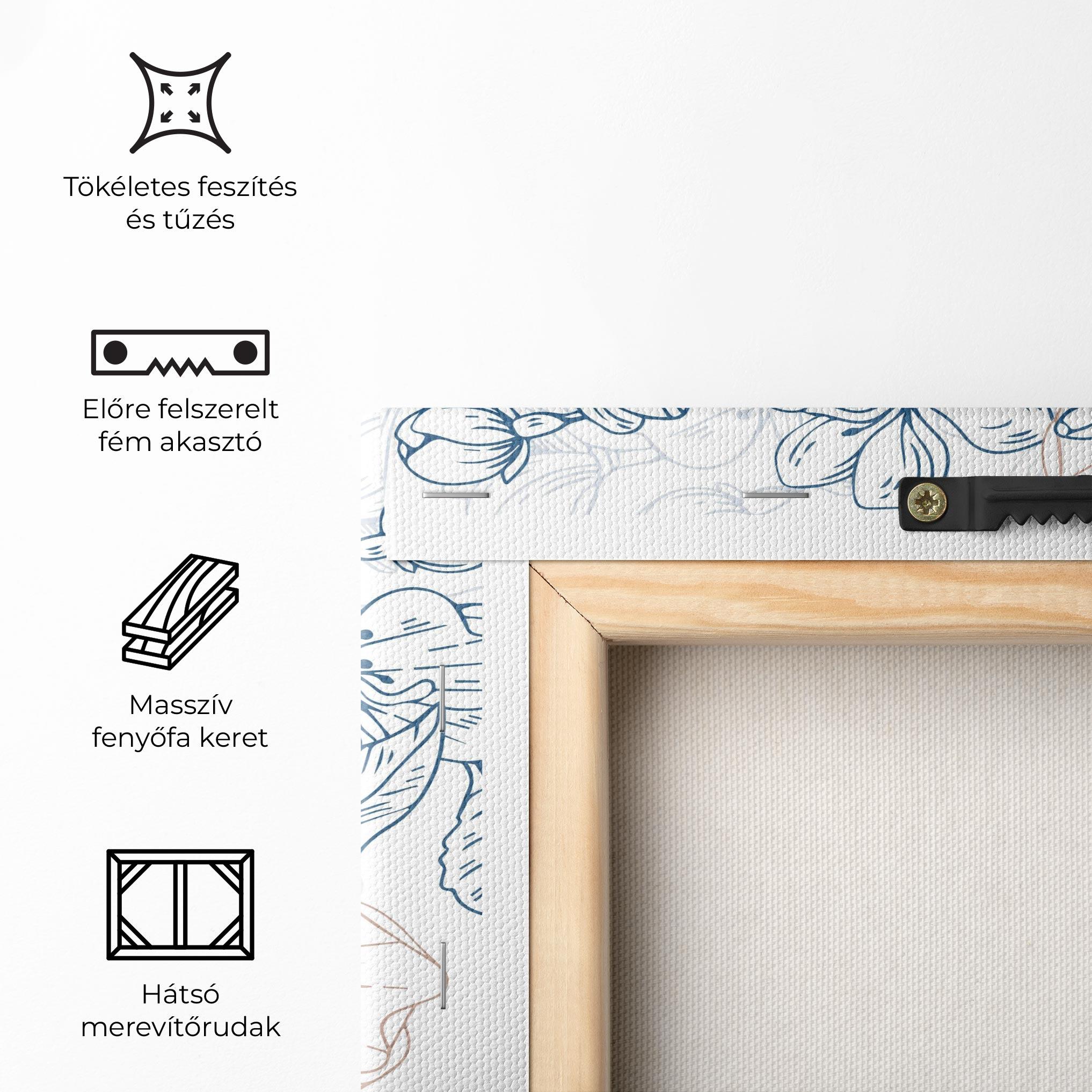 Vászonkép Blue Cream Line mockup 5