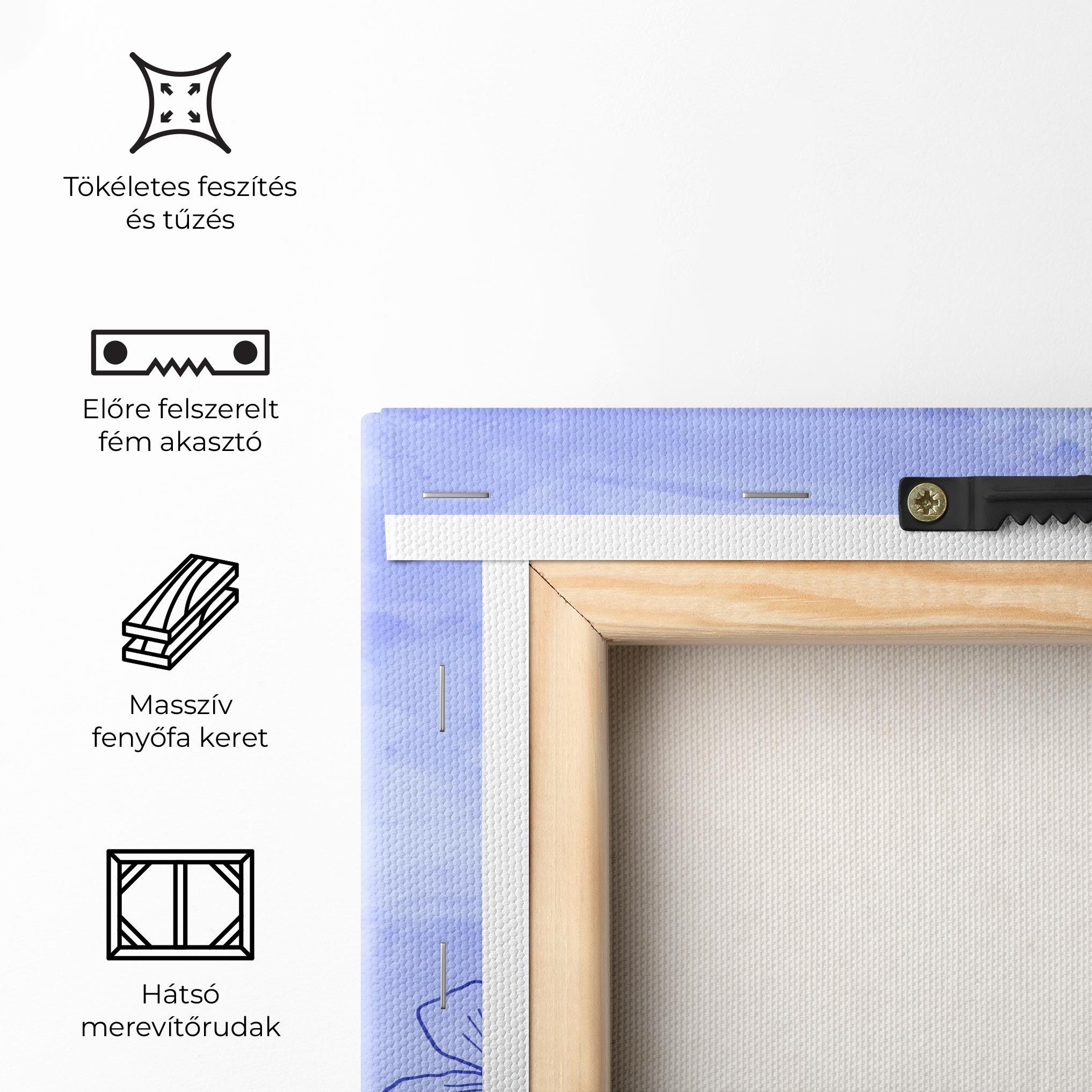 Vászonkép Blue Line Plant mockup 5