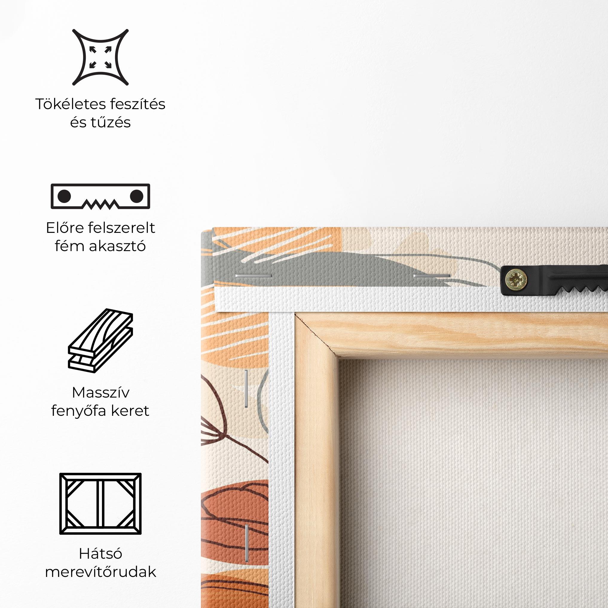 Vászonkép Brown Line Plants mockup 5