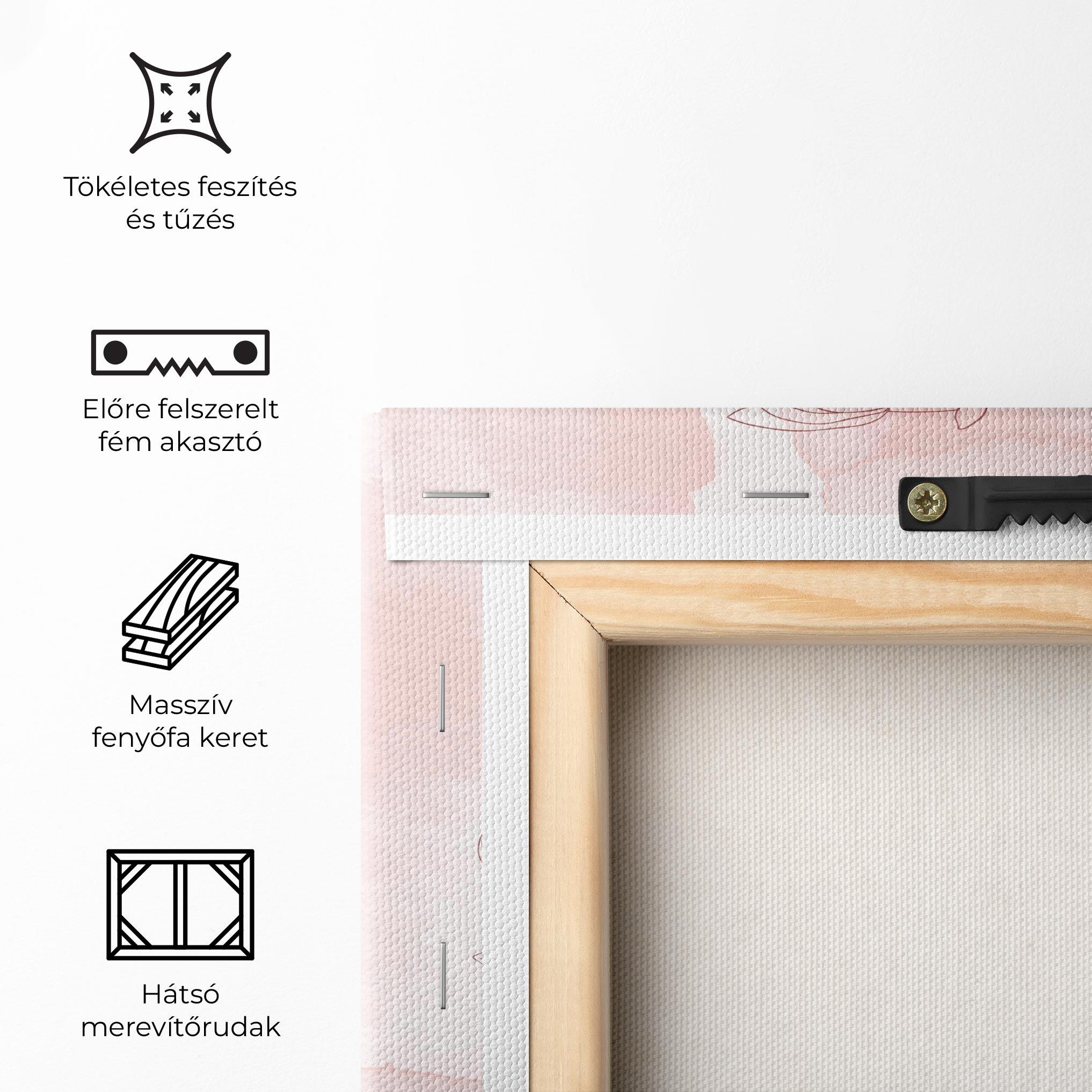 Vászonkép Pink Flower Line mockup 5
