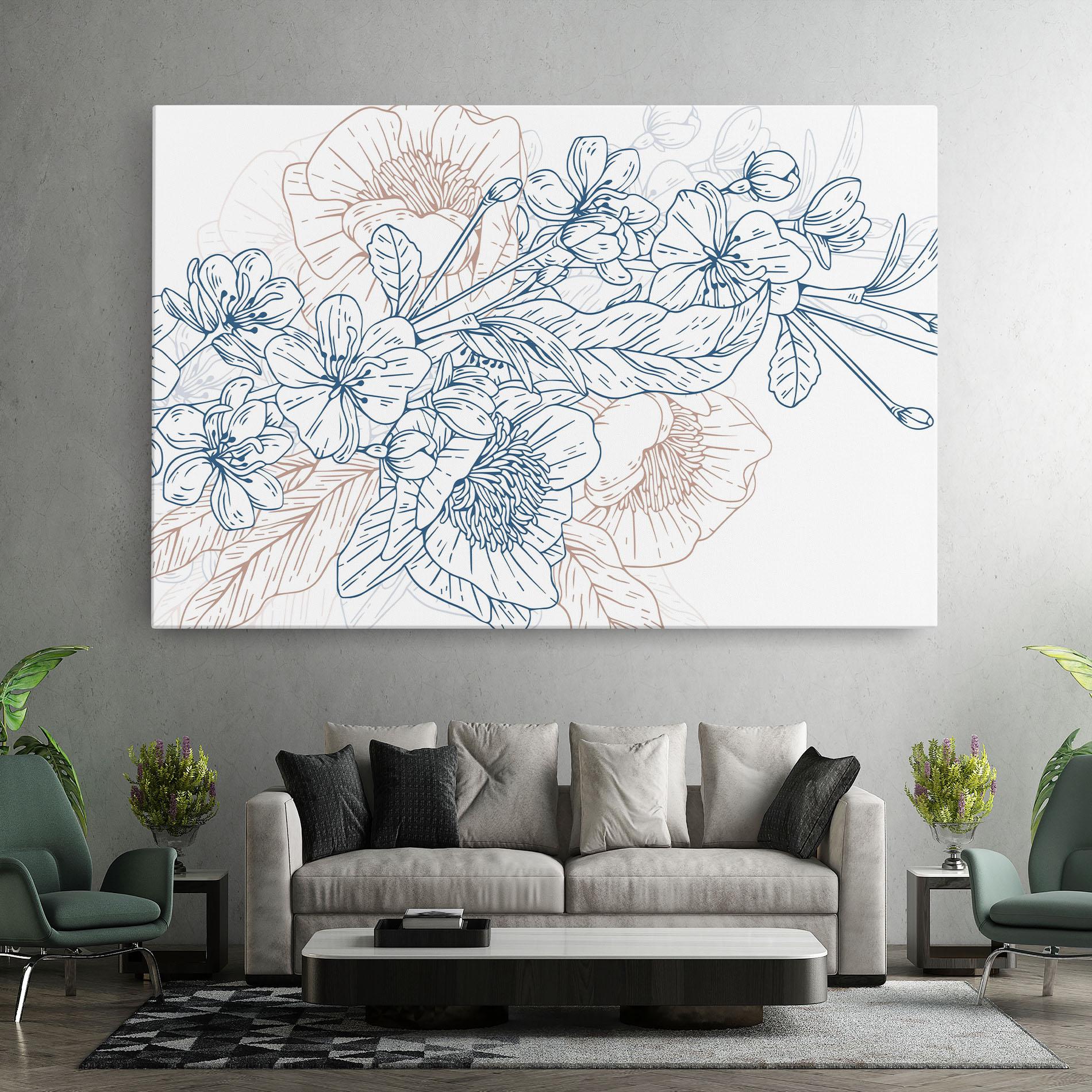 Vászonkép Blue Cream Line mockup 7