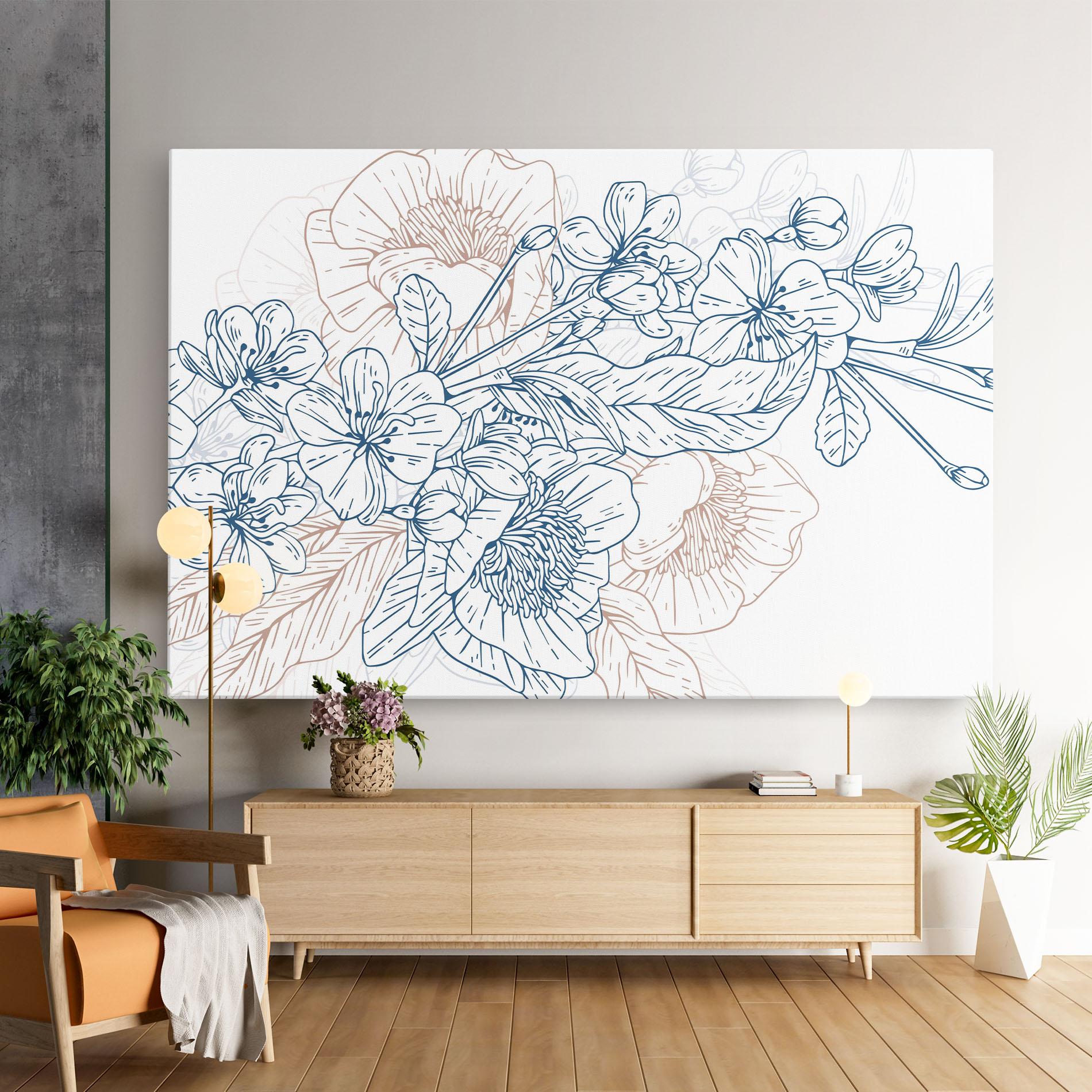 Vászonkép Blue Cream Line mockup 9