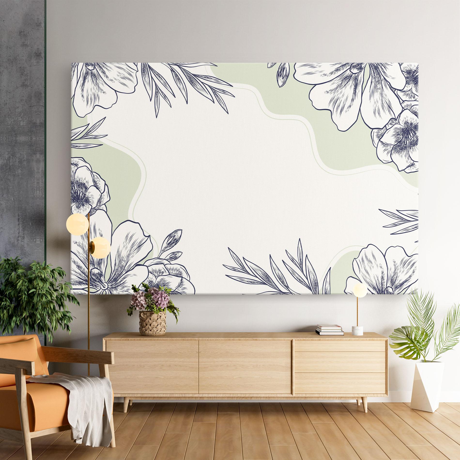 Vászonkép Blue Line Green mockup 9