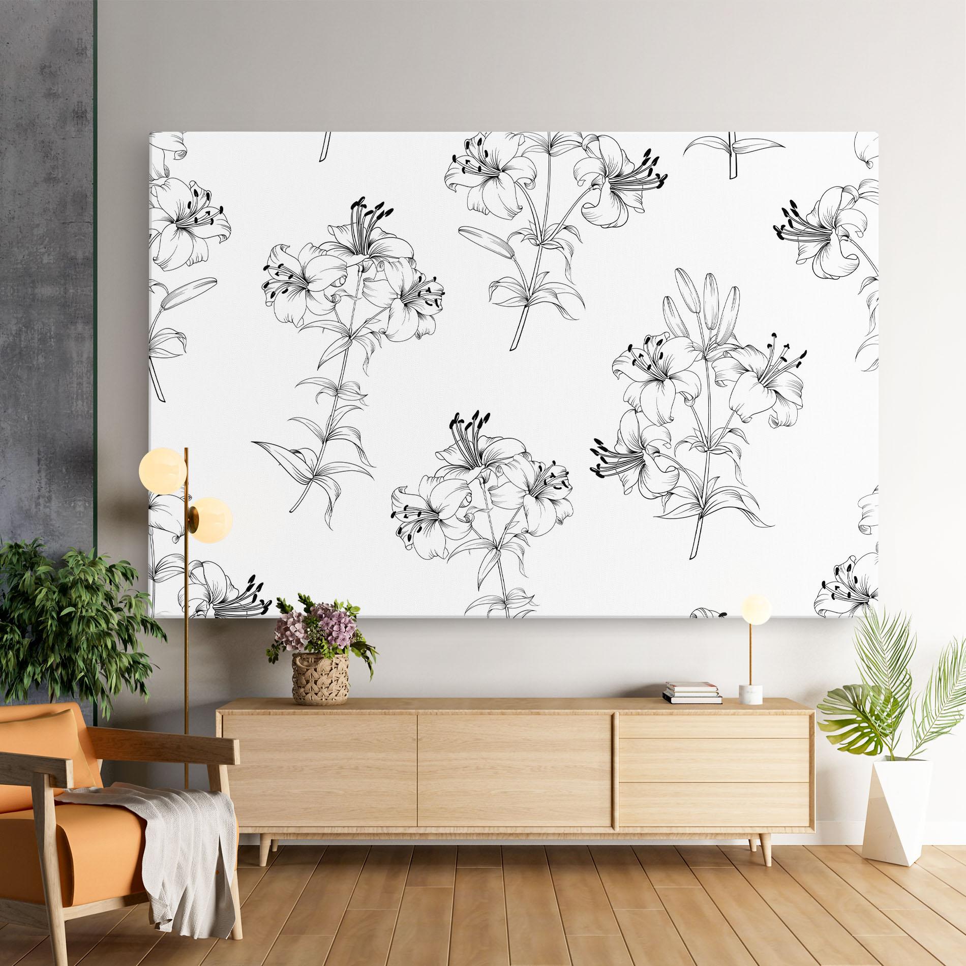 Vászonkép Flower Pattern mockup 9