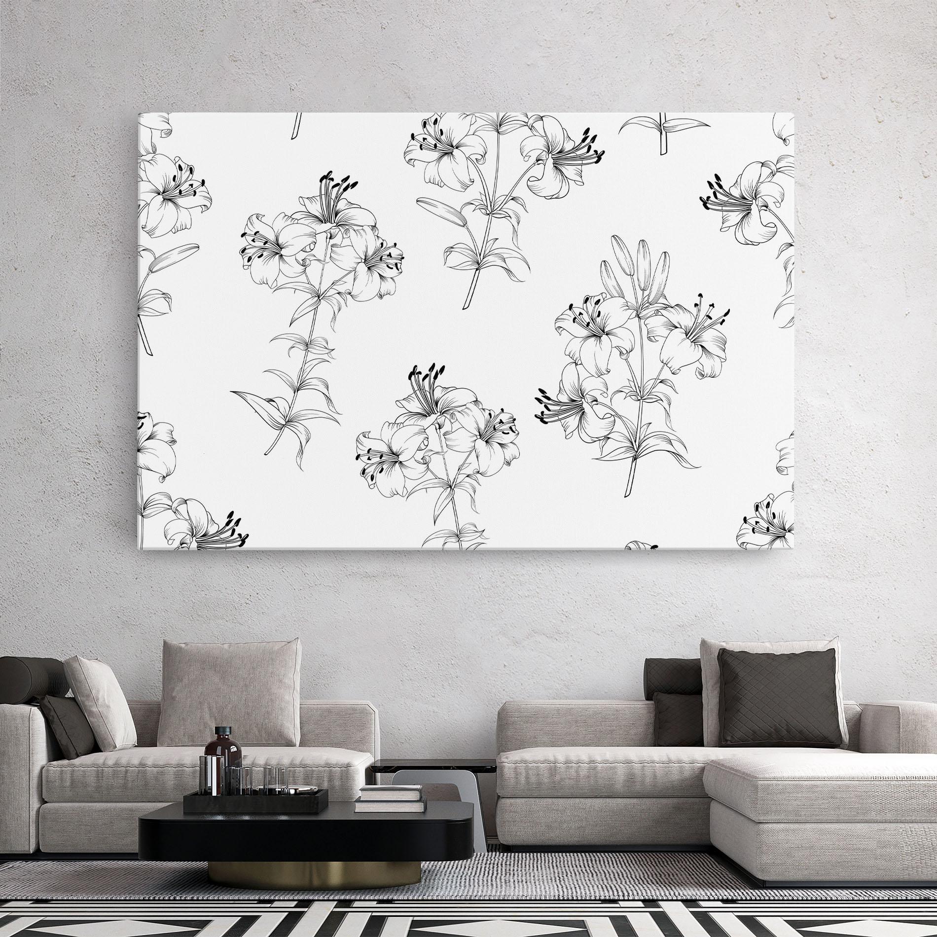 Vászonkép Flower Pattern mockup 2