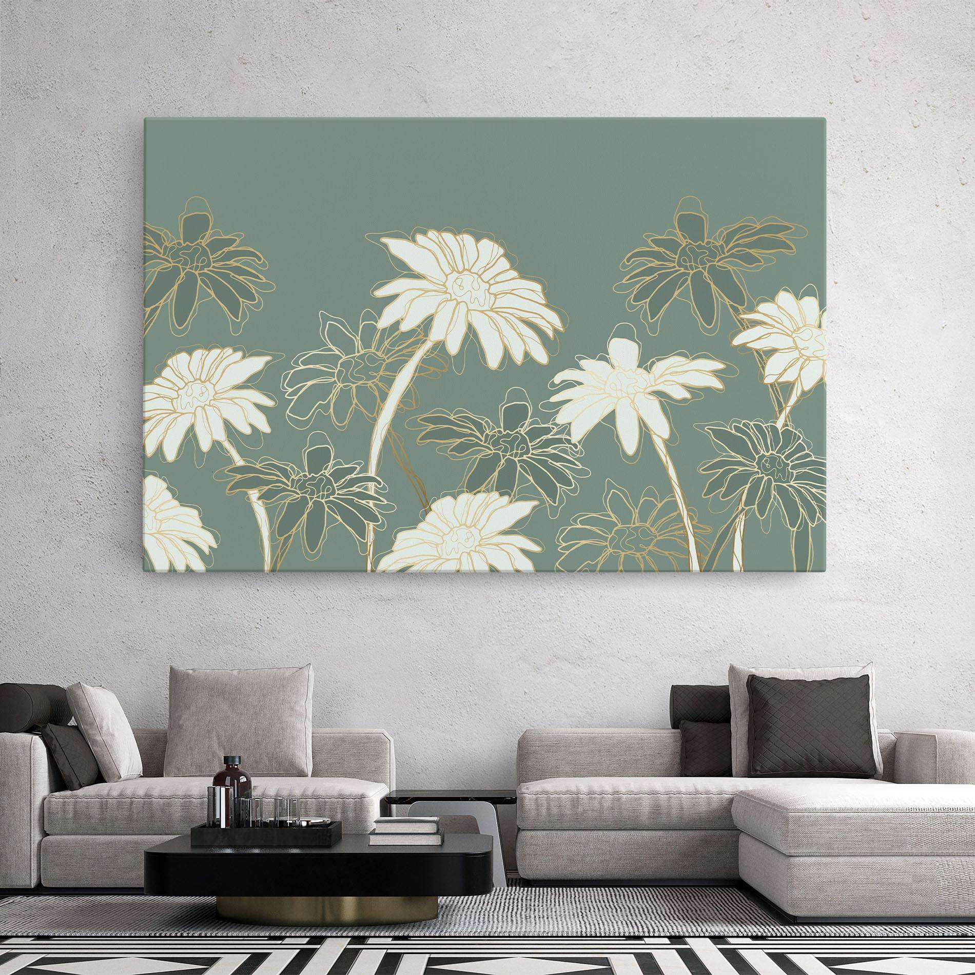 Vászonkép Gold Green Line mockup 2