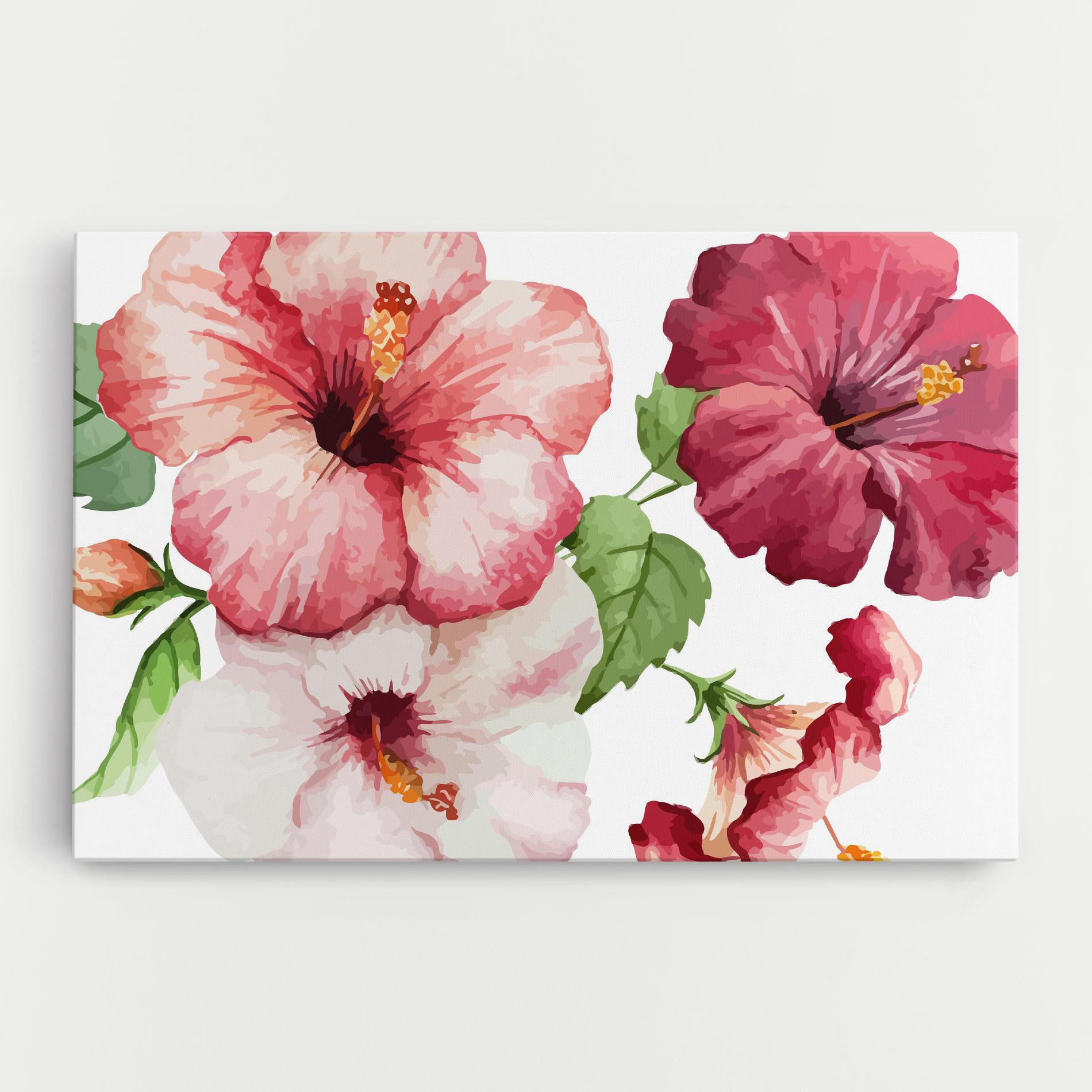 Vászonkép Exotic Flower Paint mockup 0