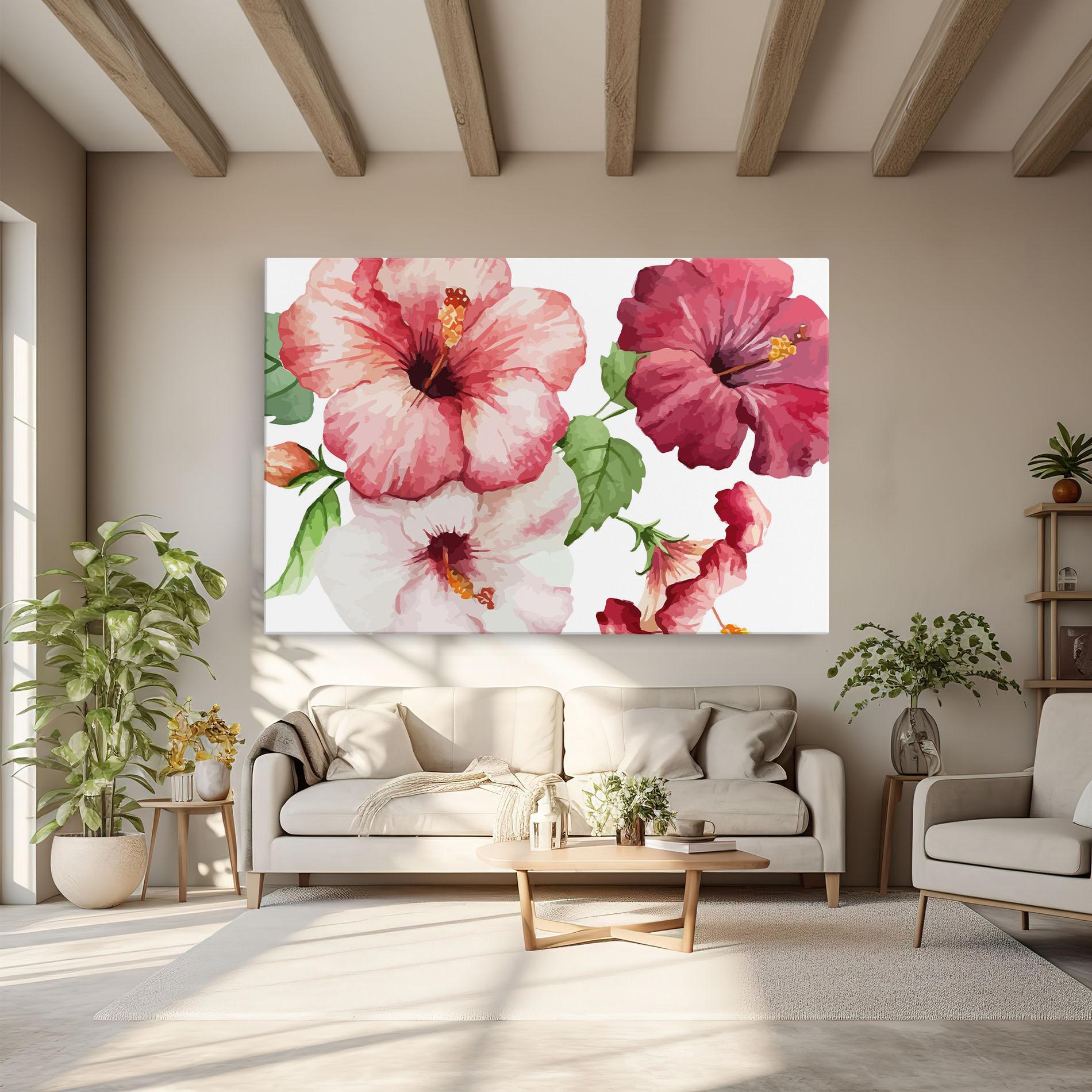 Vászonkép Exotic Flower Paint mockup 6