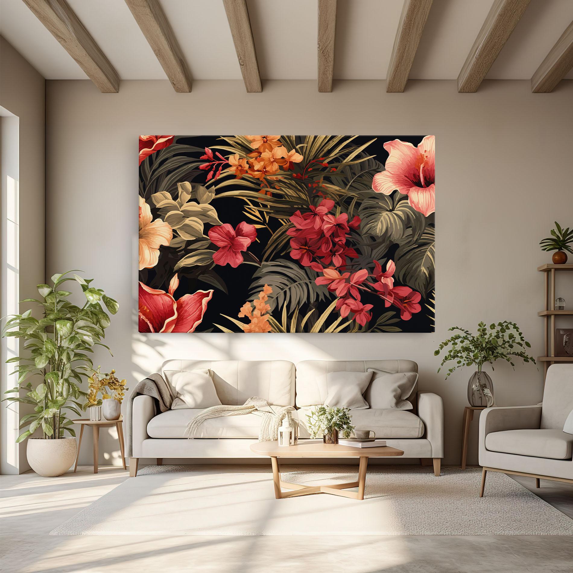 Vászonkép Exotic Flower Plant mockup 6