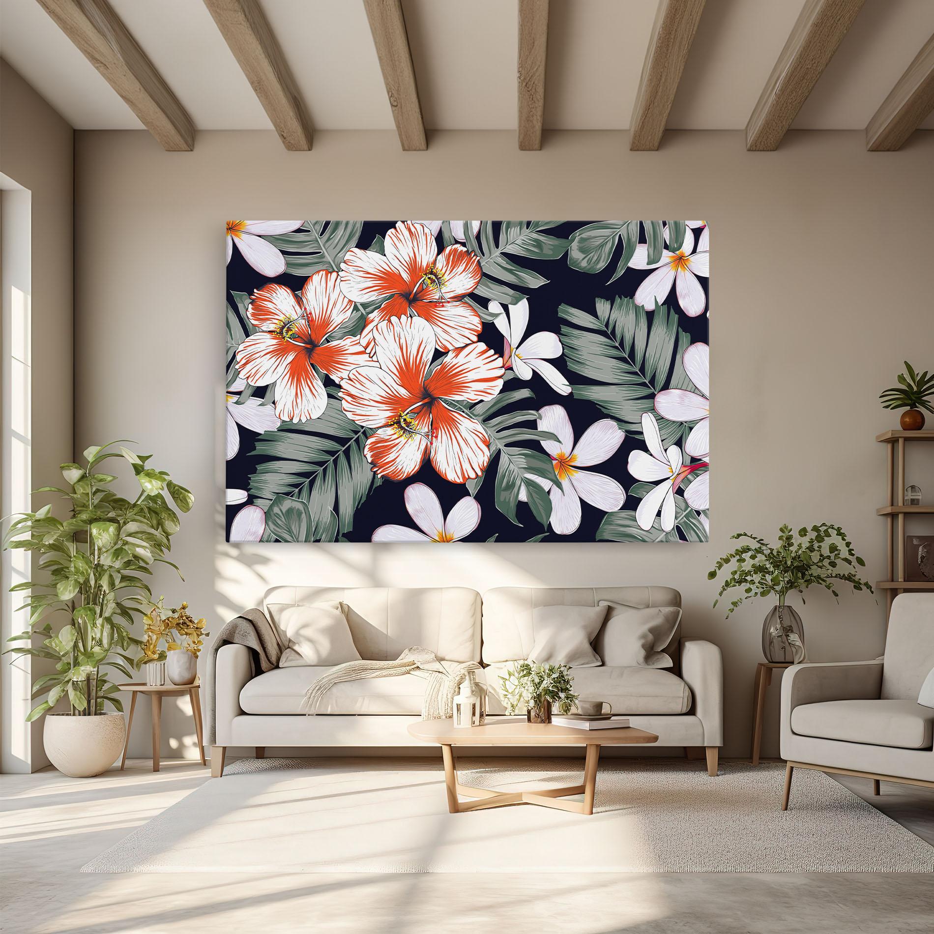 Vászonkép Orange White Exotic mockup 6