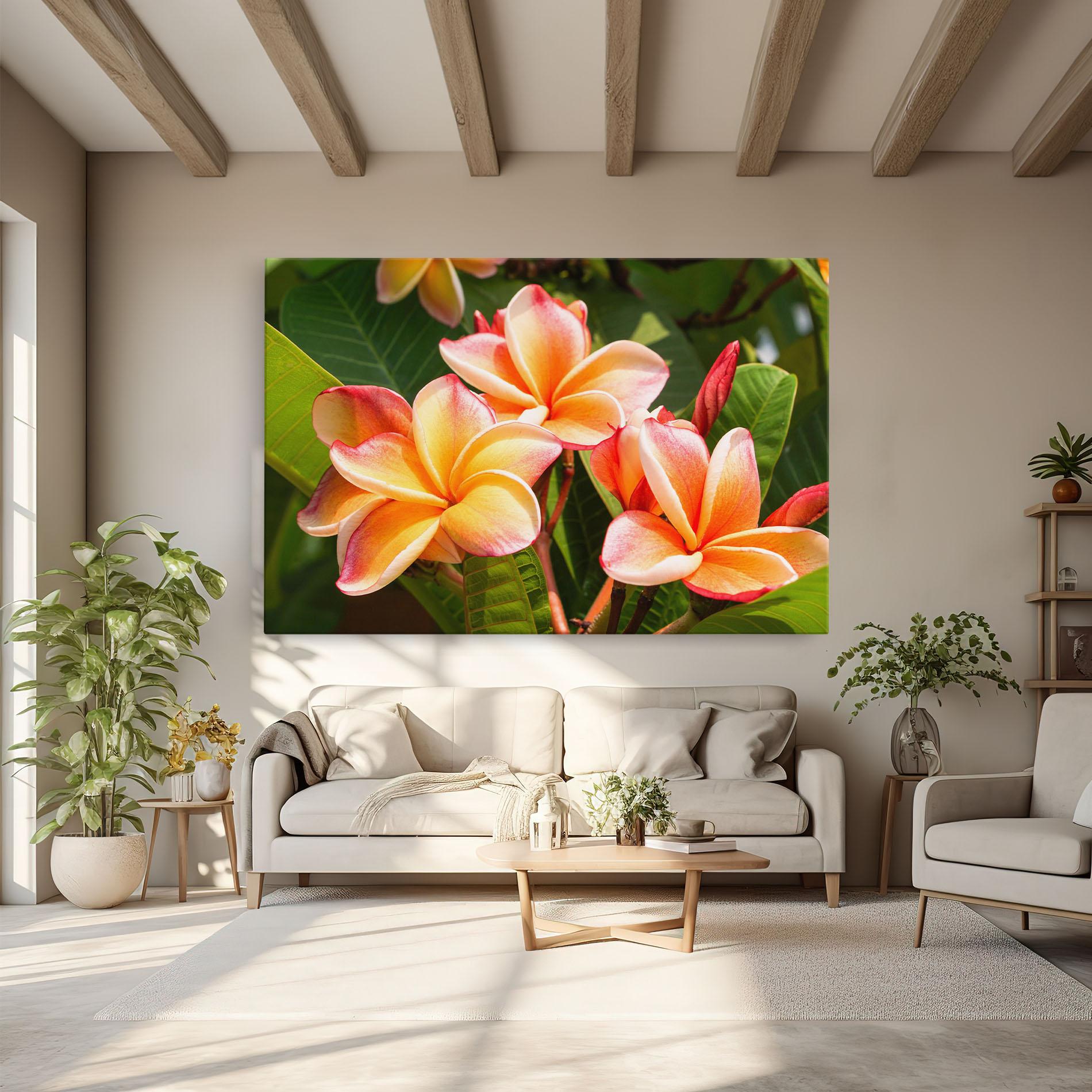Vászonkép Pretty Plumeria mockup 6