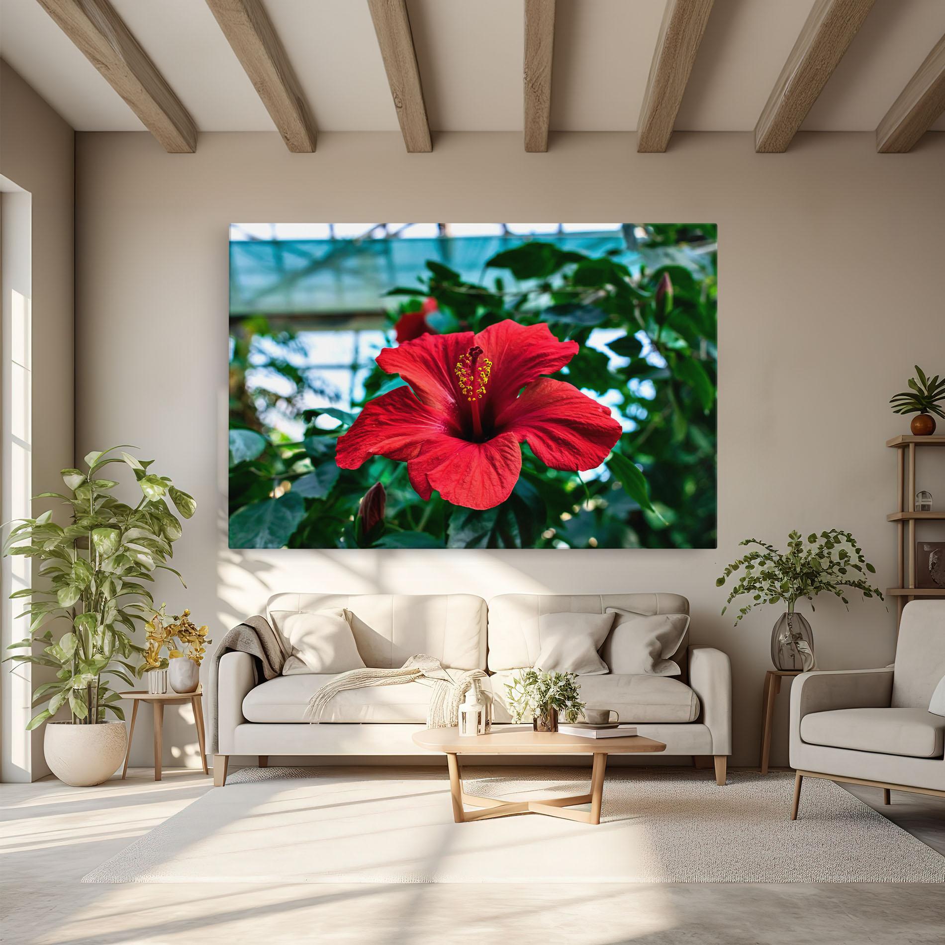 Vászonkép Red Exotic Plant mockup 6