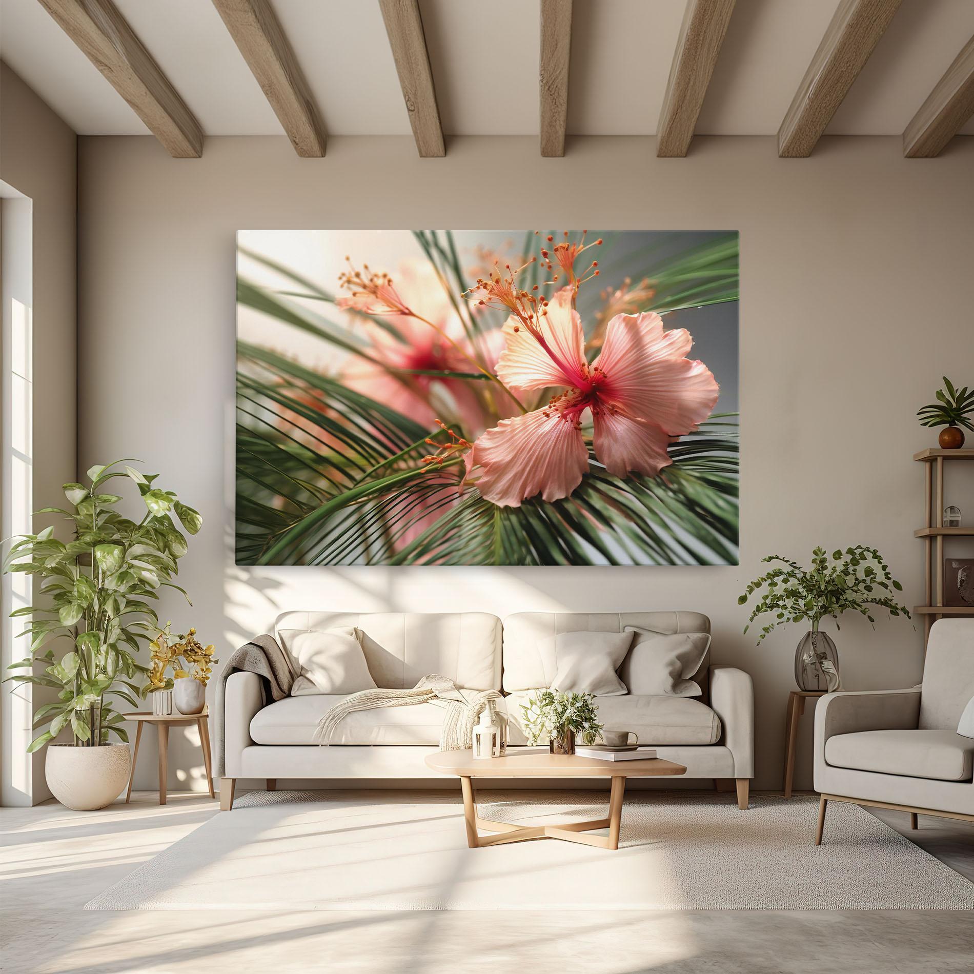 Vászonkép Sunset Exotic Flower mockup 6