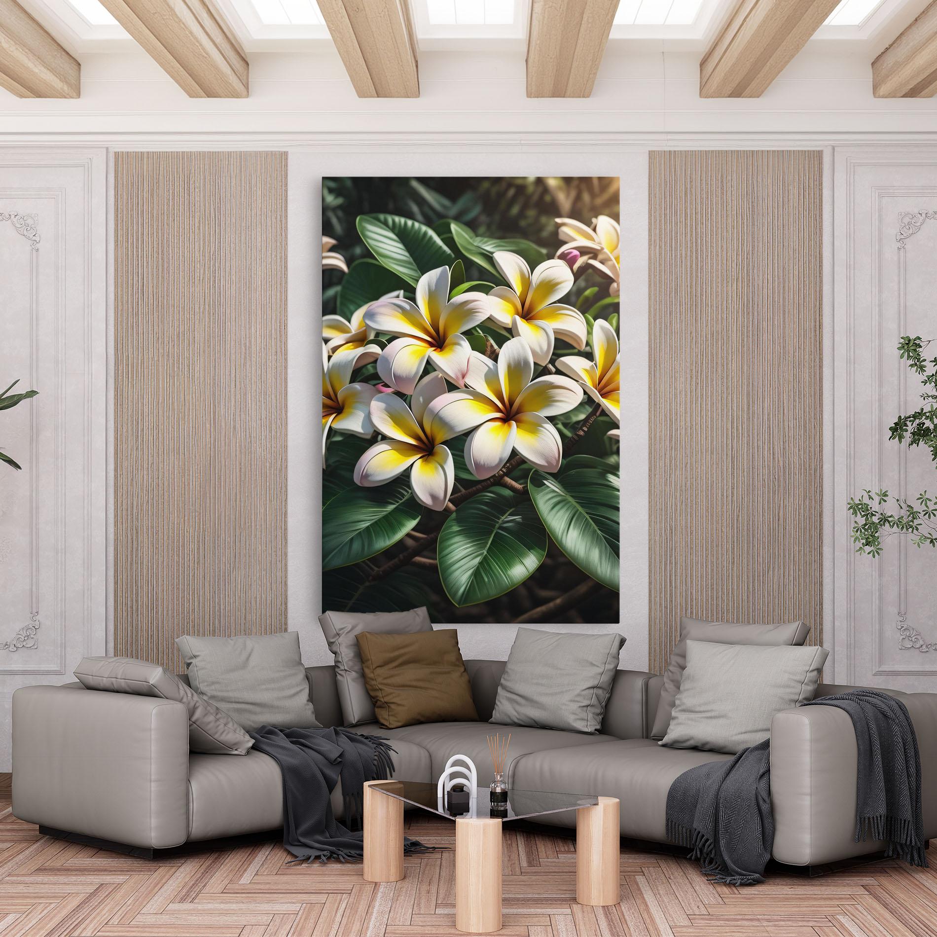 Vászonkép Exotic White Yellow mockup 6