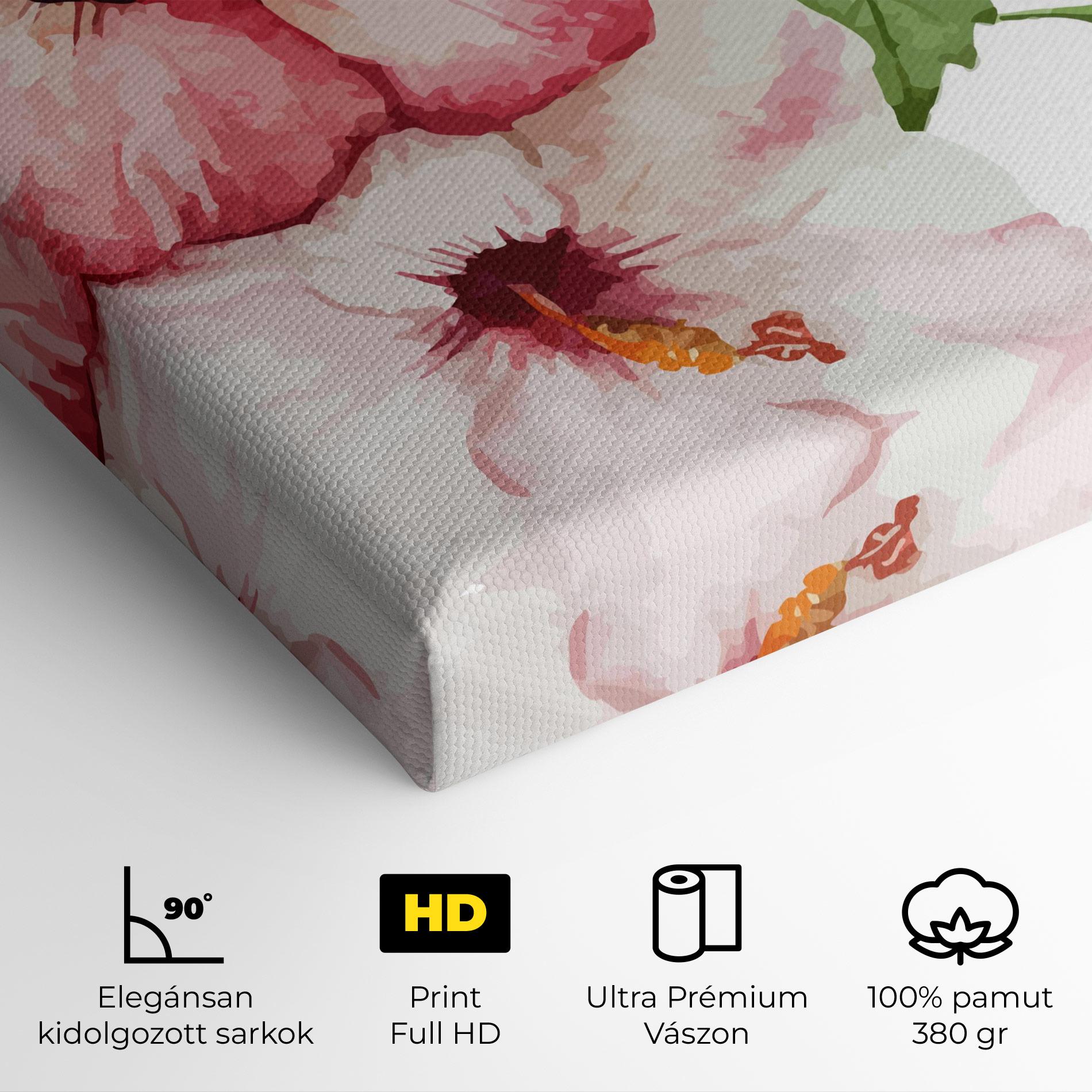 Vászonkép Exotic Flower Paint mockup 4