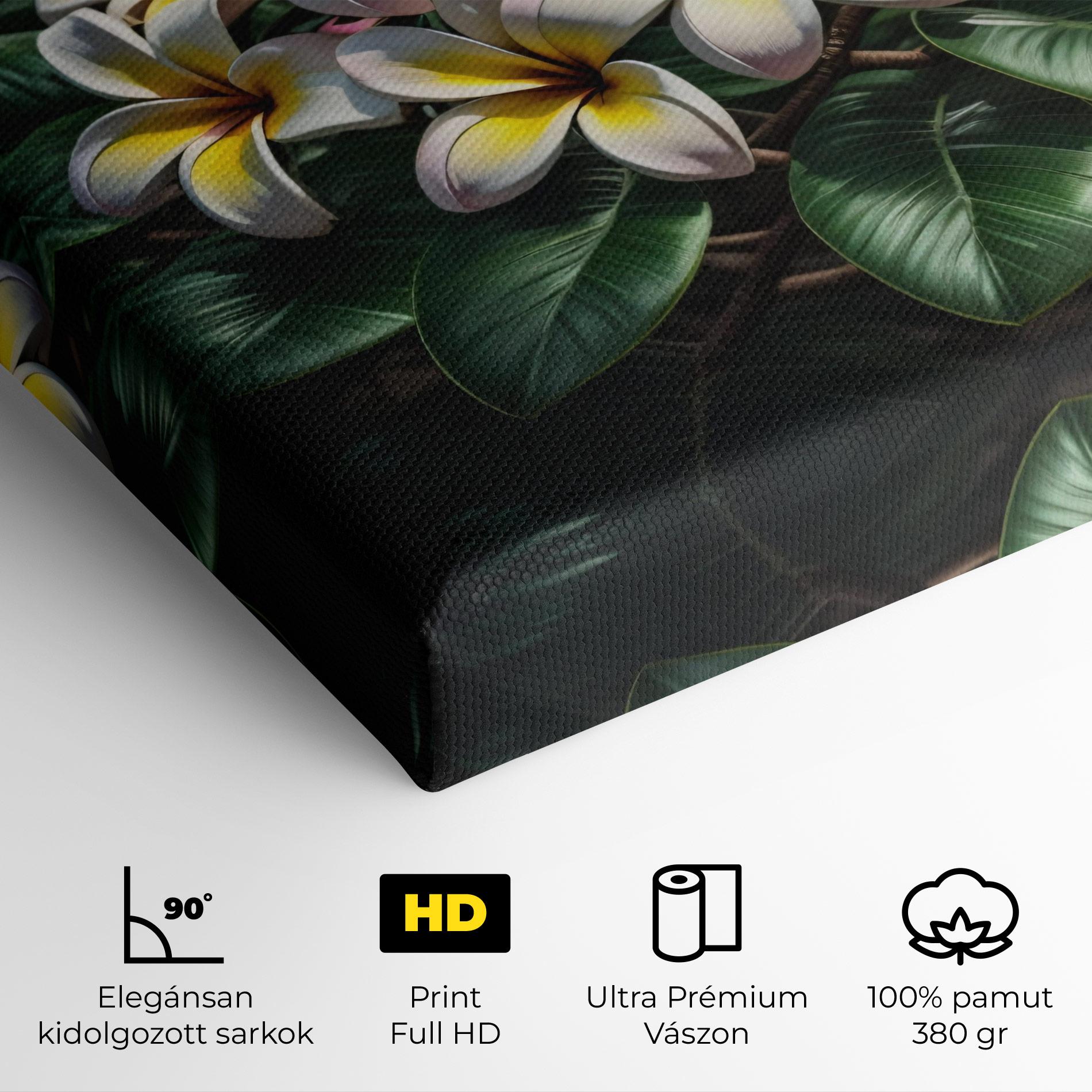 Vászonkép Exotic White Yellow mockup 4
