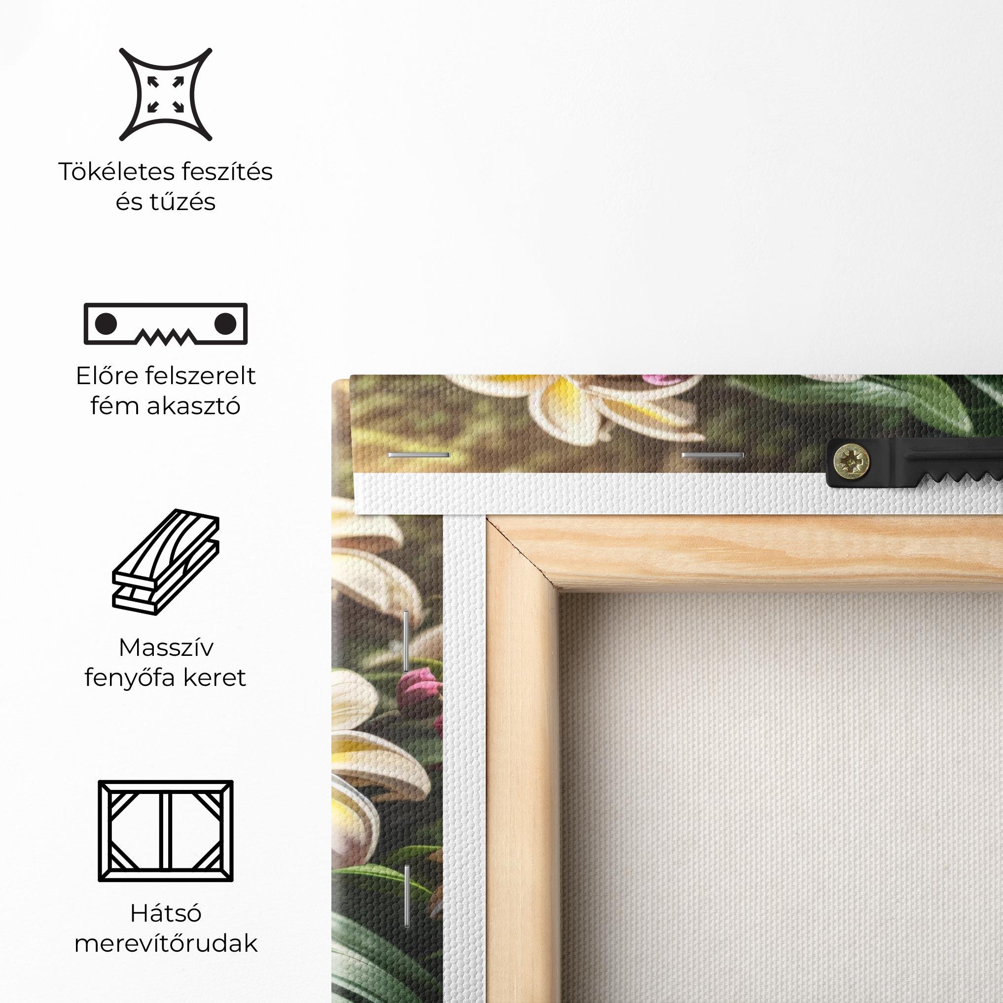 Vászonkép Exotic White Yellow mockup 5