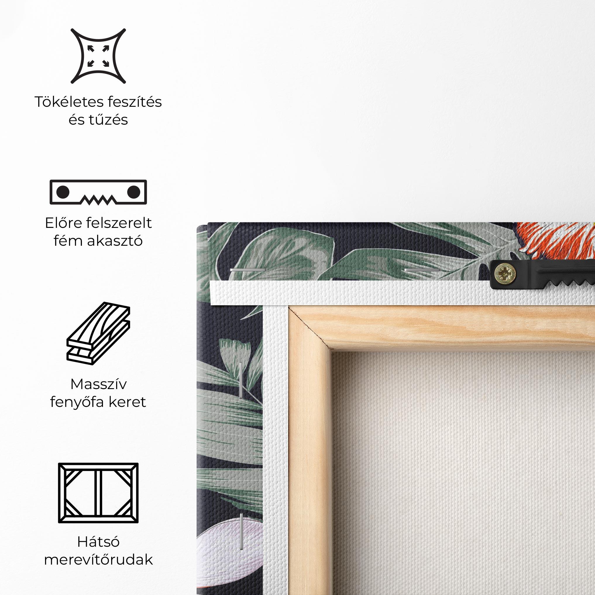 Vászonkép Orange White Exotic mockup 5