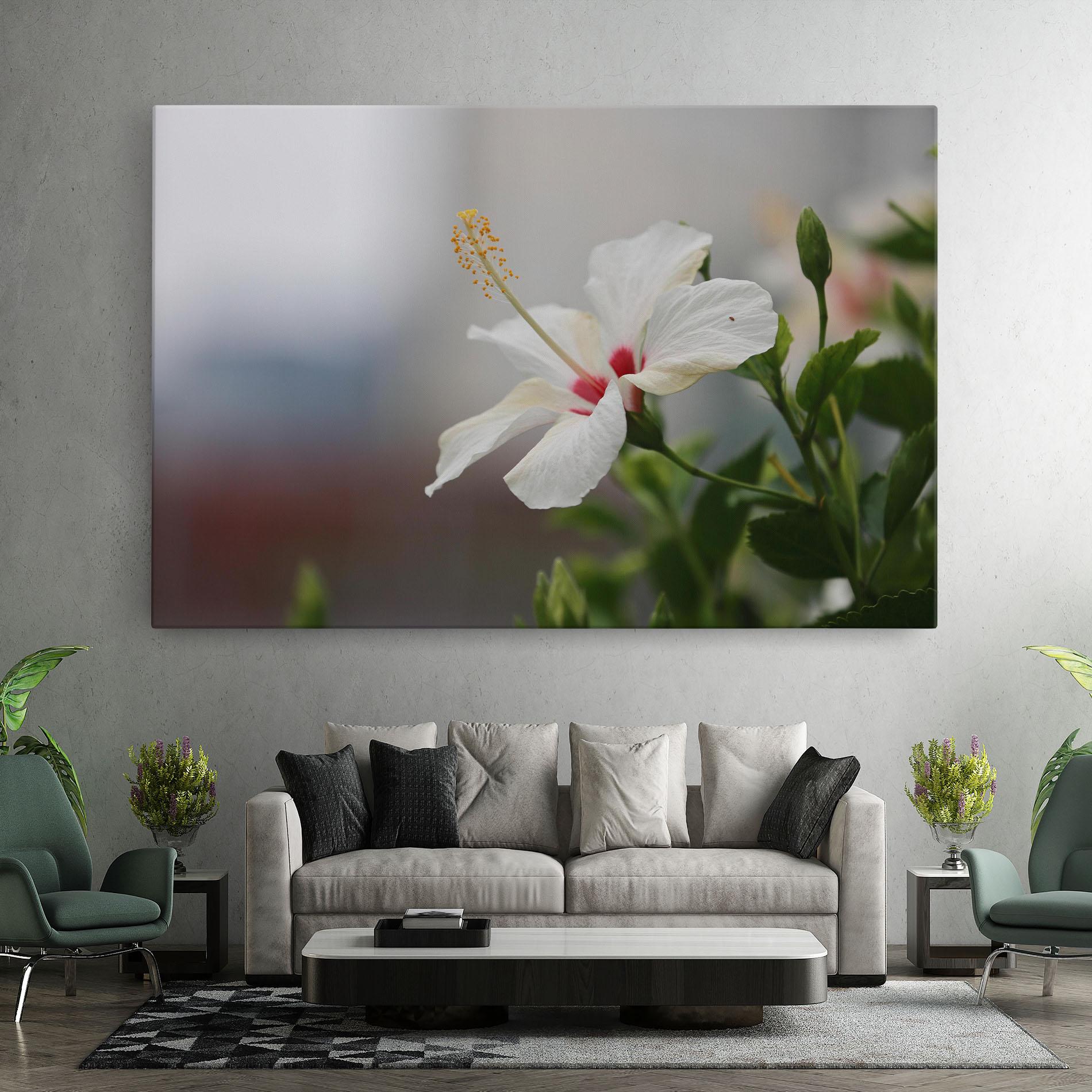 Vászonkép Exotic White Flower mockup 7