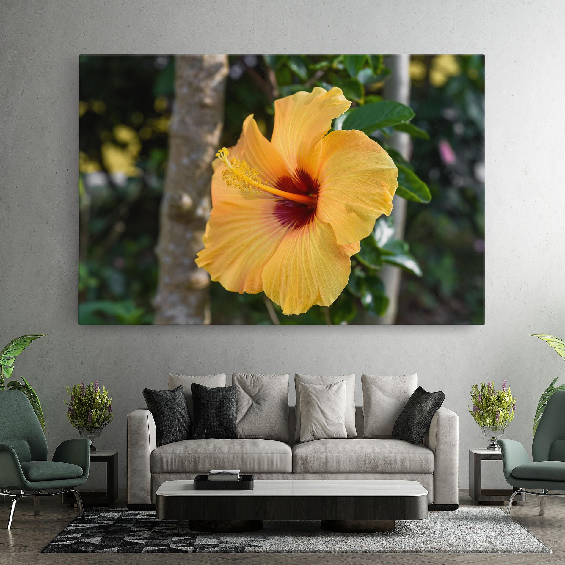 Vászonkép Yellow Hibiscus mockup 7