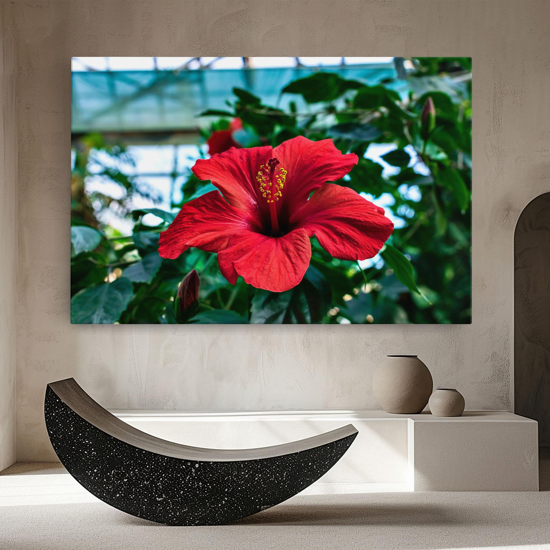 Vászonkép Red Exotic Plant mockup 8