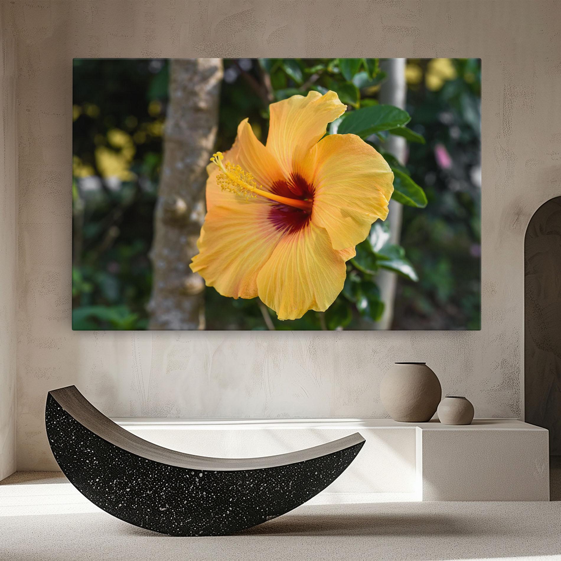 Vászonkép Yellow Hibiscus mockup 8