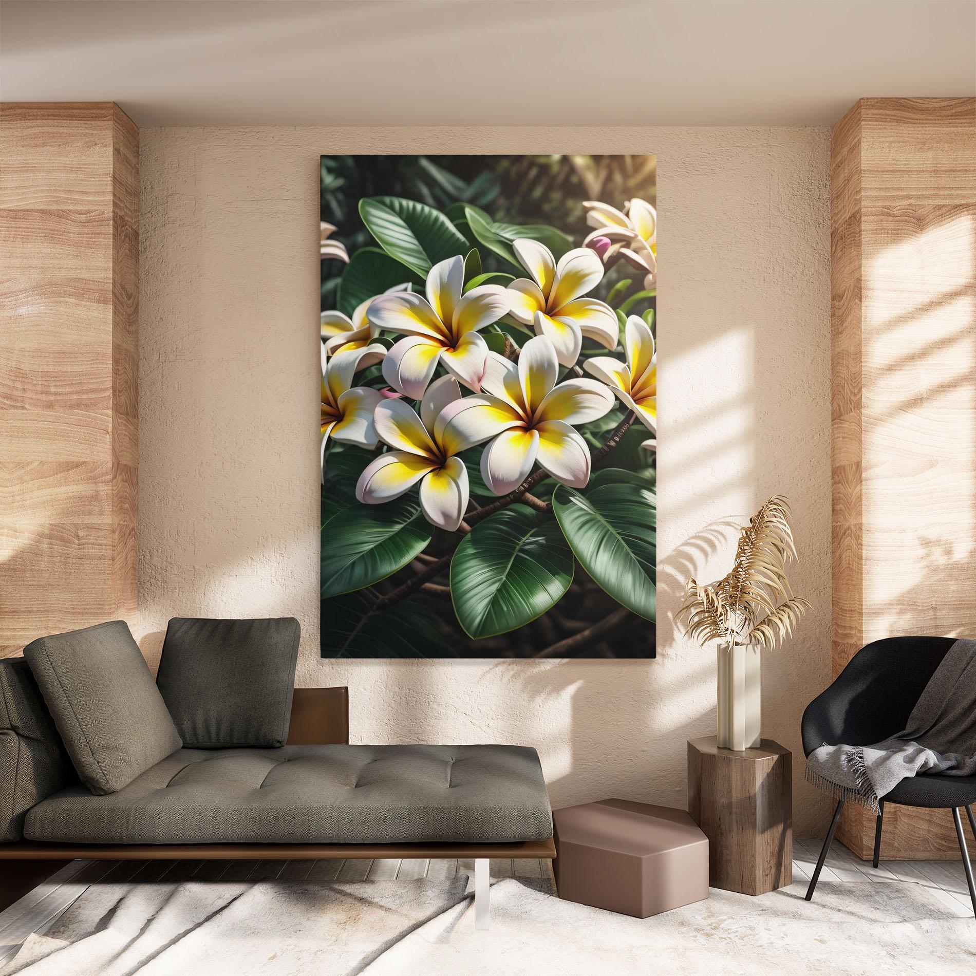 Vászonkép Exotic White Yellow mockup 8