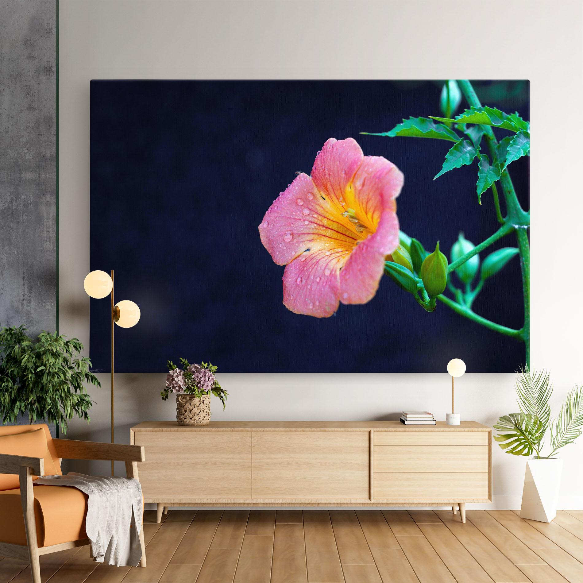 Vászonkép Exotic Pink Plant mockup 9