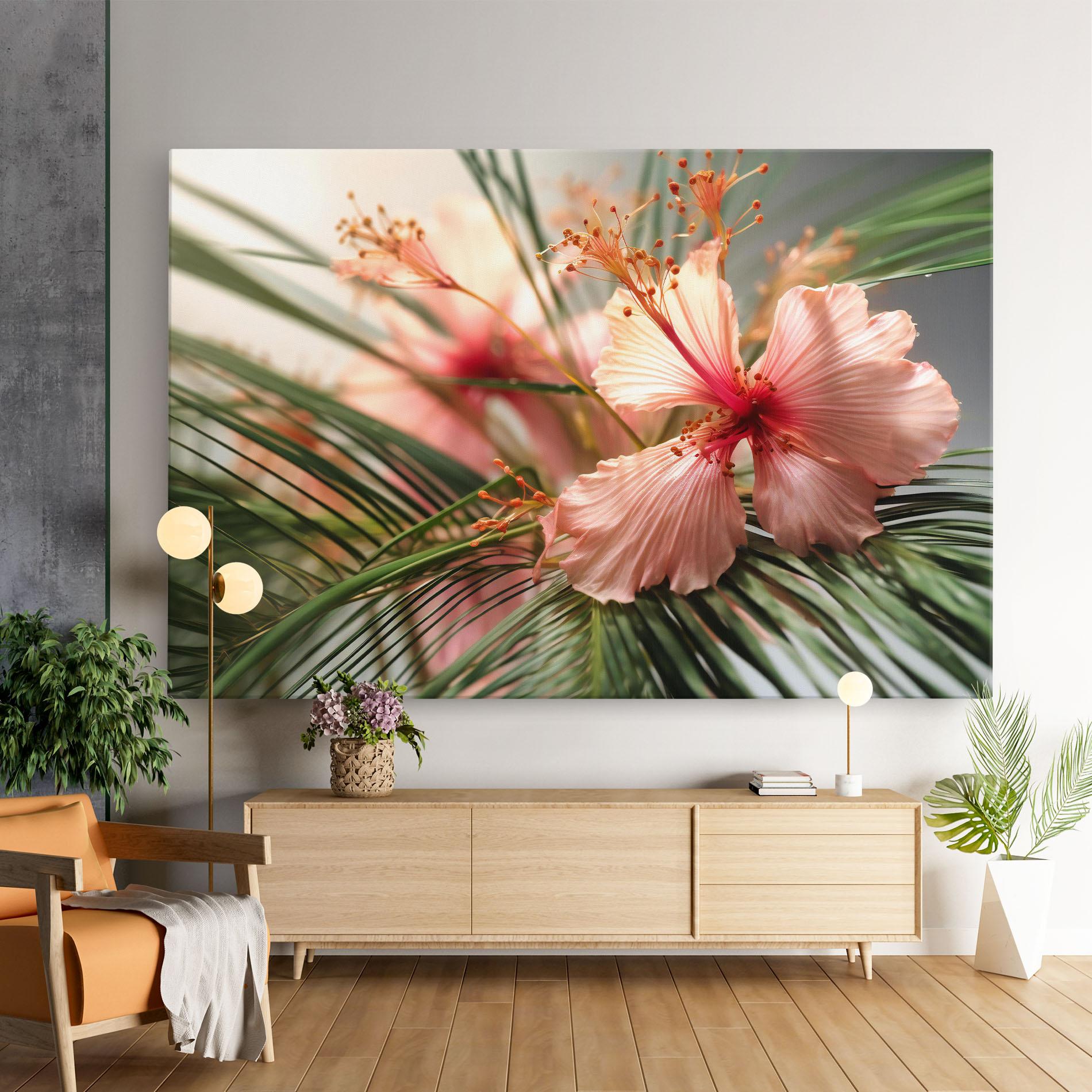 Vászonkép Sunset Exotic Flower mockup 9