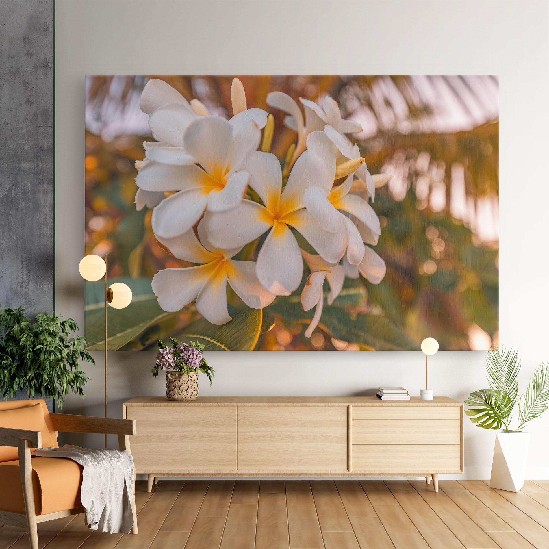 Vászonkép White Plumeria mockup 9
