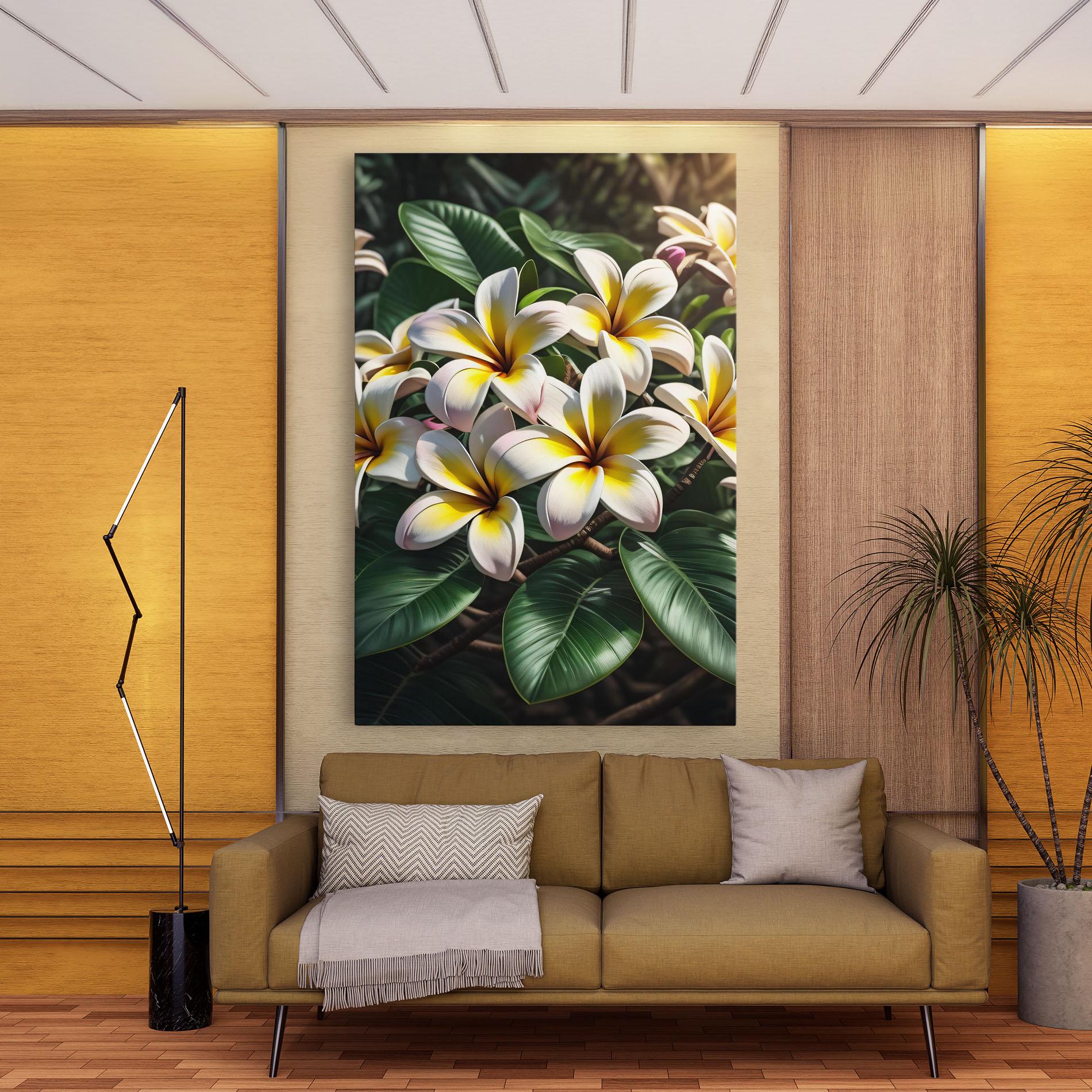 Vászonkép Exotic White Yellow mockup 9