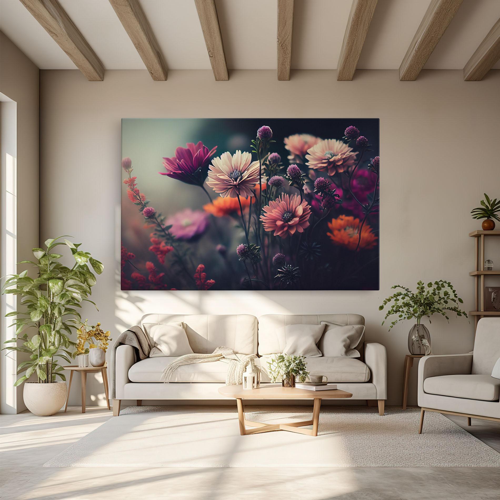 Vászonkép Beautiful Flower Garden mockup 6