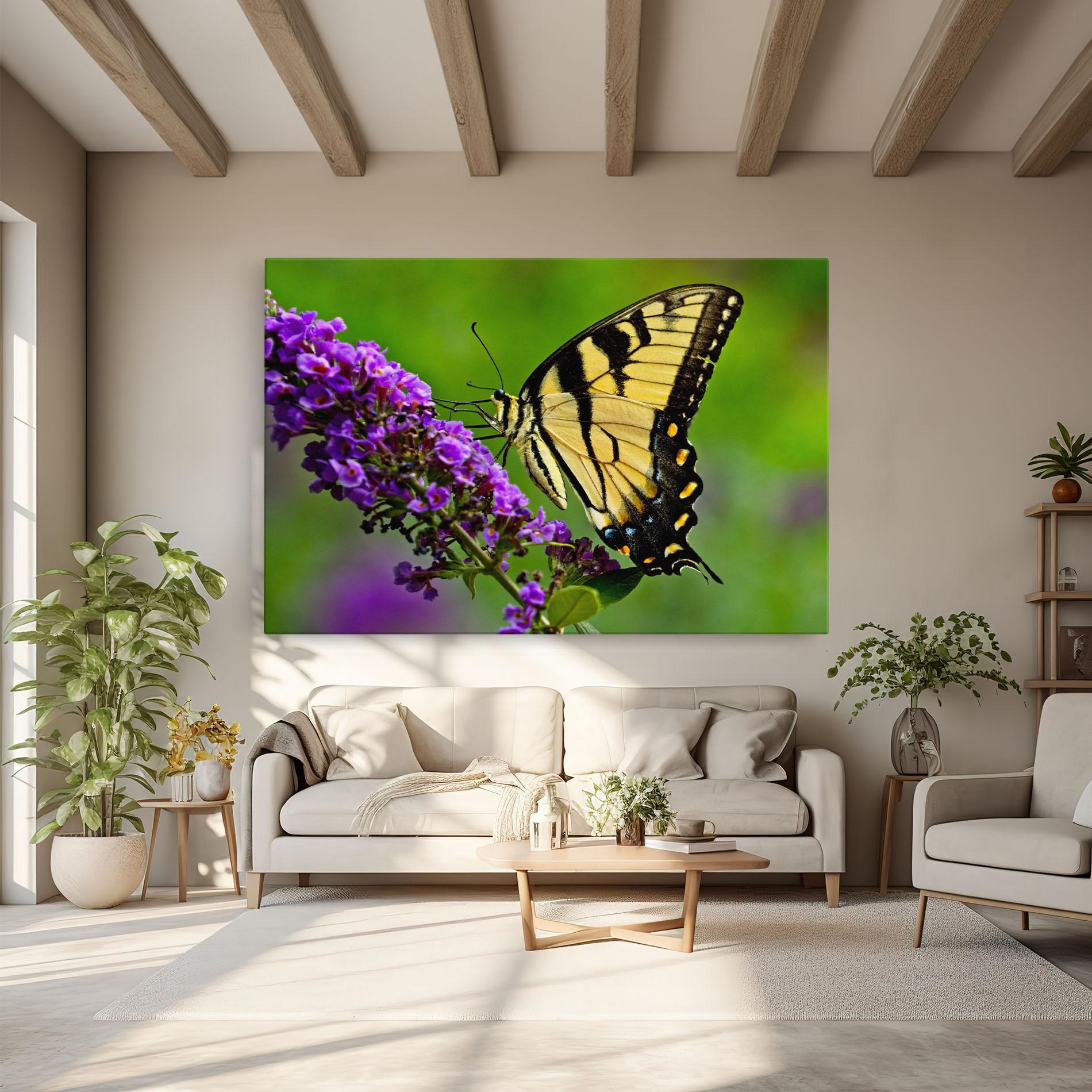 Vászonkép Cream Wild Butterfly mockup 6