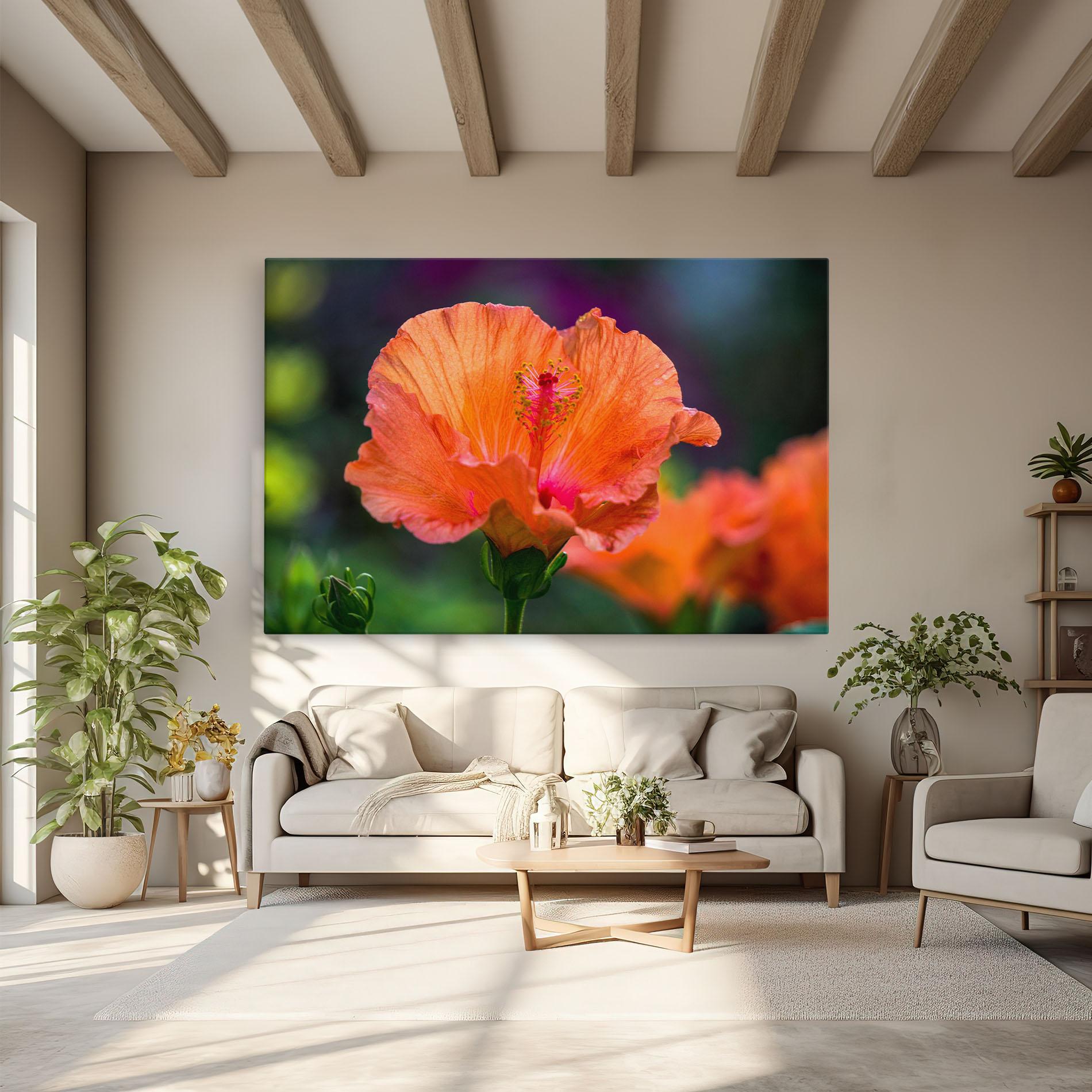 Vászonkép Orange Wild Flower mockup 6